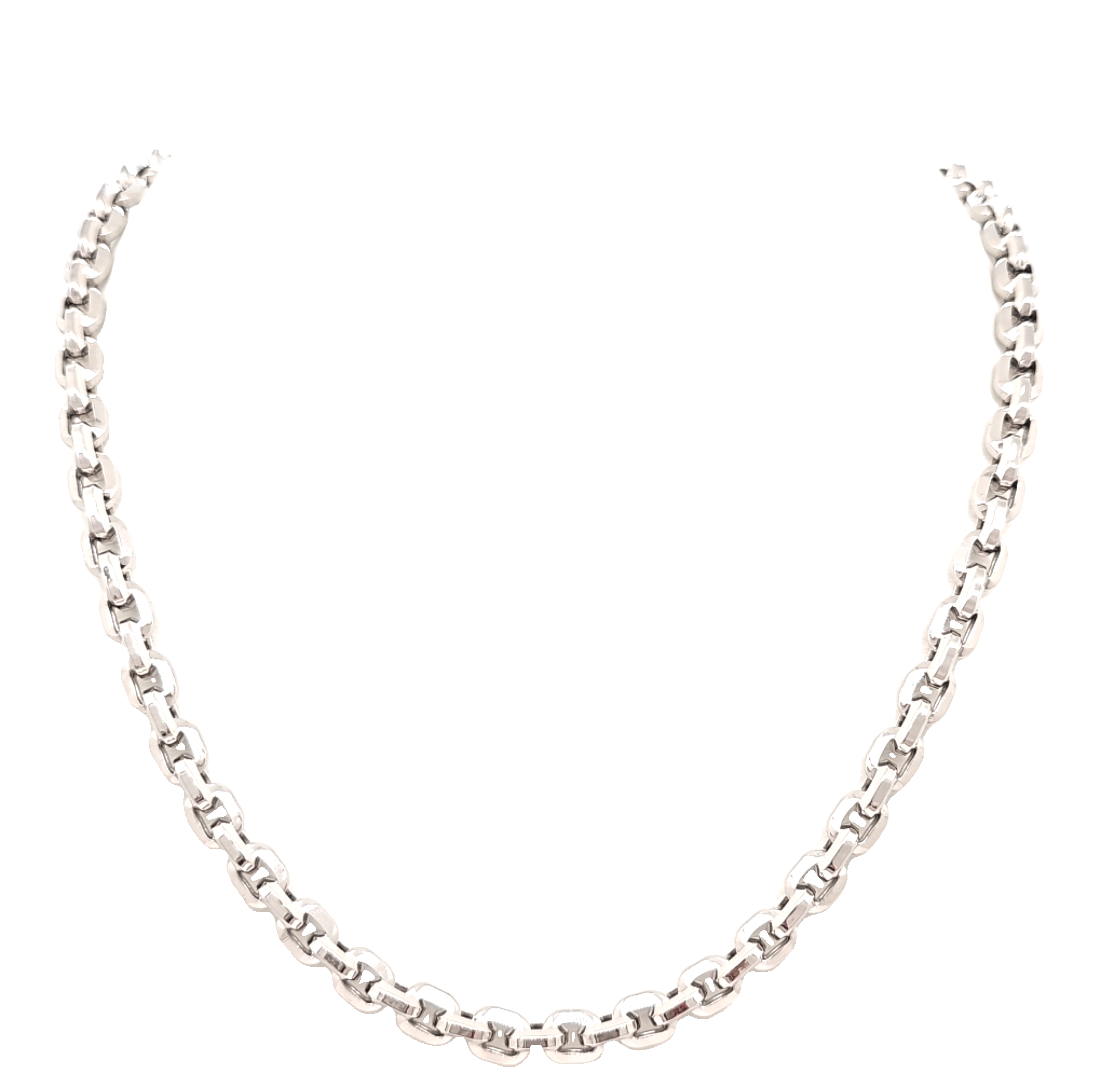 14K White Gold 24" 6.6mm Hermes Link Chain 30004893 | Shin Brothers** 14K White Gold 24" 6.6mm Hermes Link Chain 30004893 | Shin Brothers**