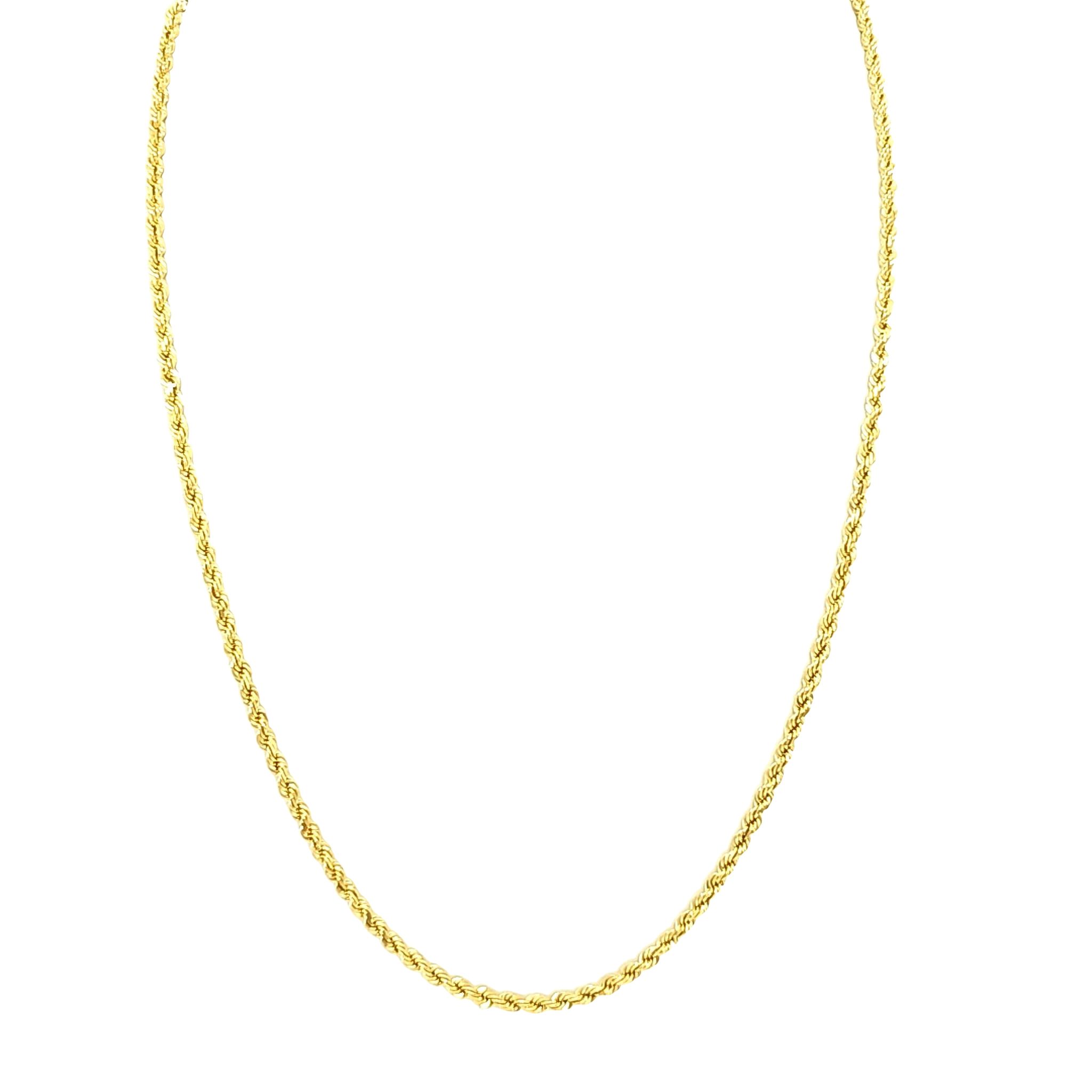 14K Yellow Gold 24" Rope Chain 30004156 | Shin Brothers*
