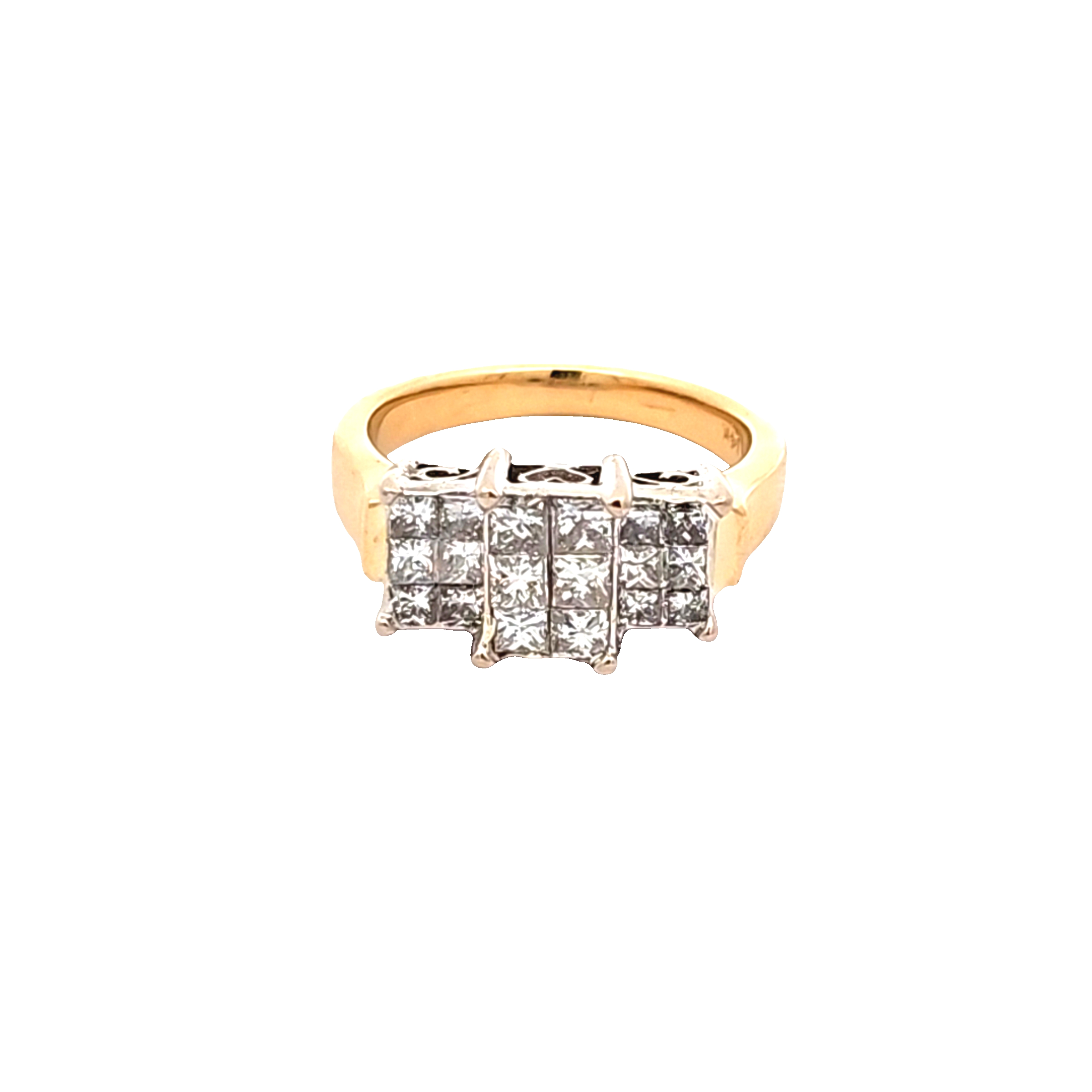14K Two Tone Gold Diamond Ring 11007438 |  Shin Brothers