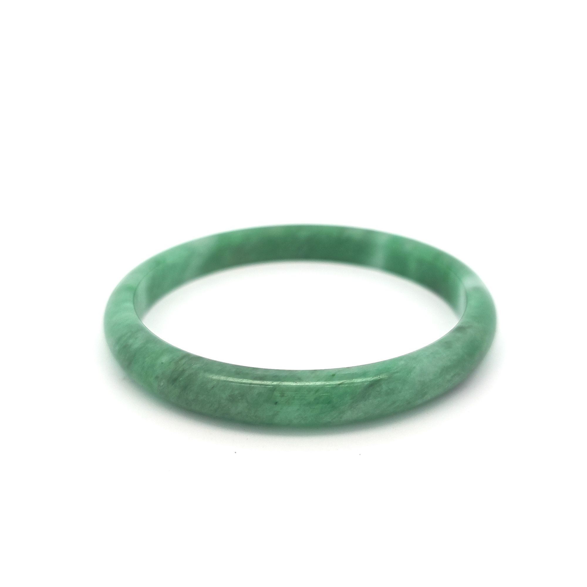 7" Green Jade Bangle 24000053 | Shin Brothers*
