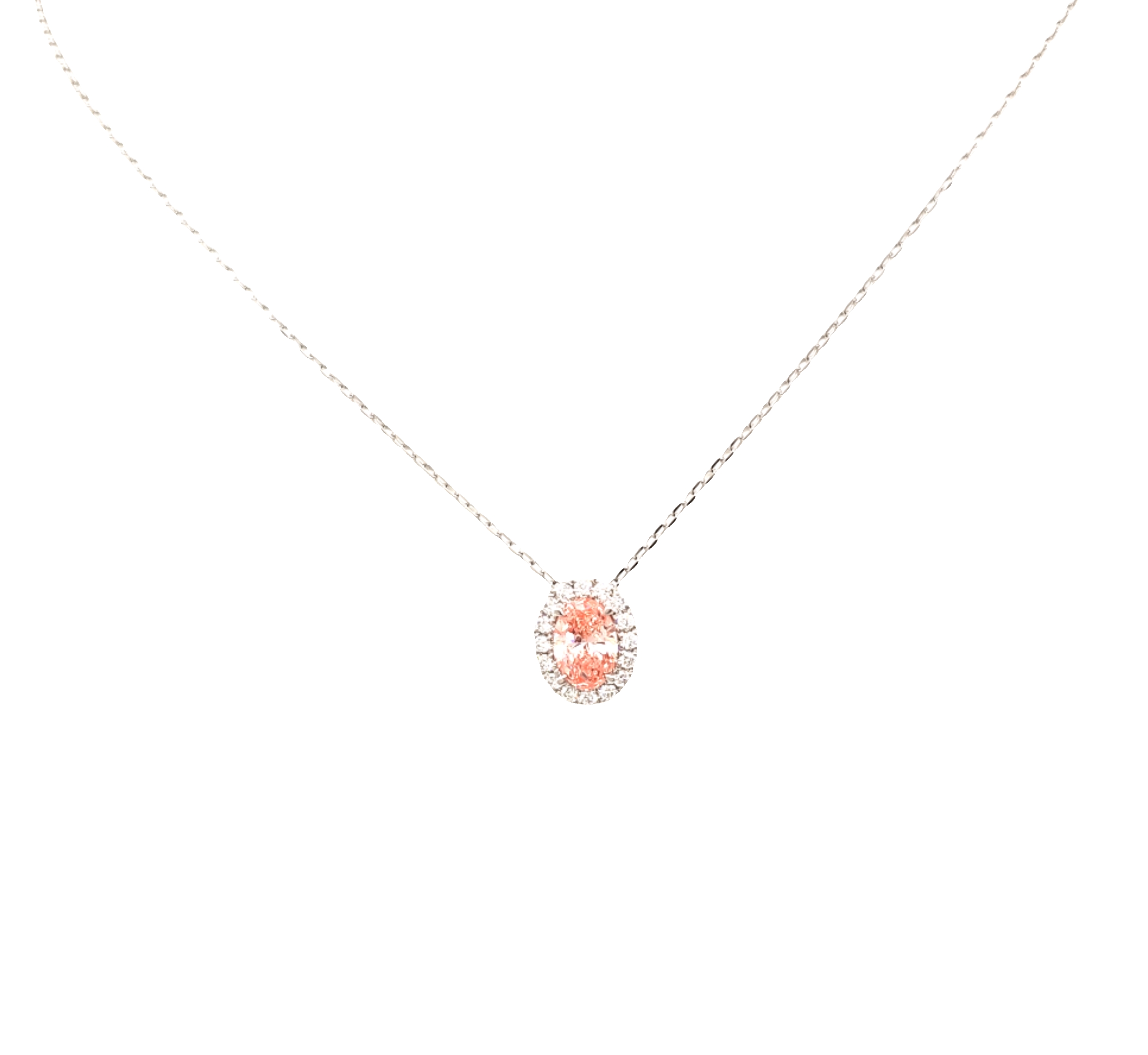 14K White Gold 1.02 ct Lab Grown Pink Diamond Necklace 31410000 | Shin Brothers 14K White Gold 1.02 ct Lab Grown Pink Diamond Necklace 31410000 | Shin Brothers