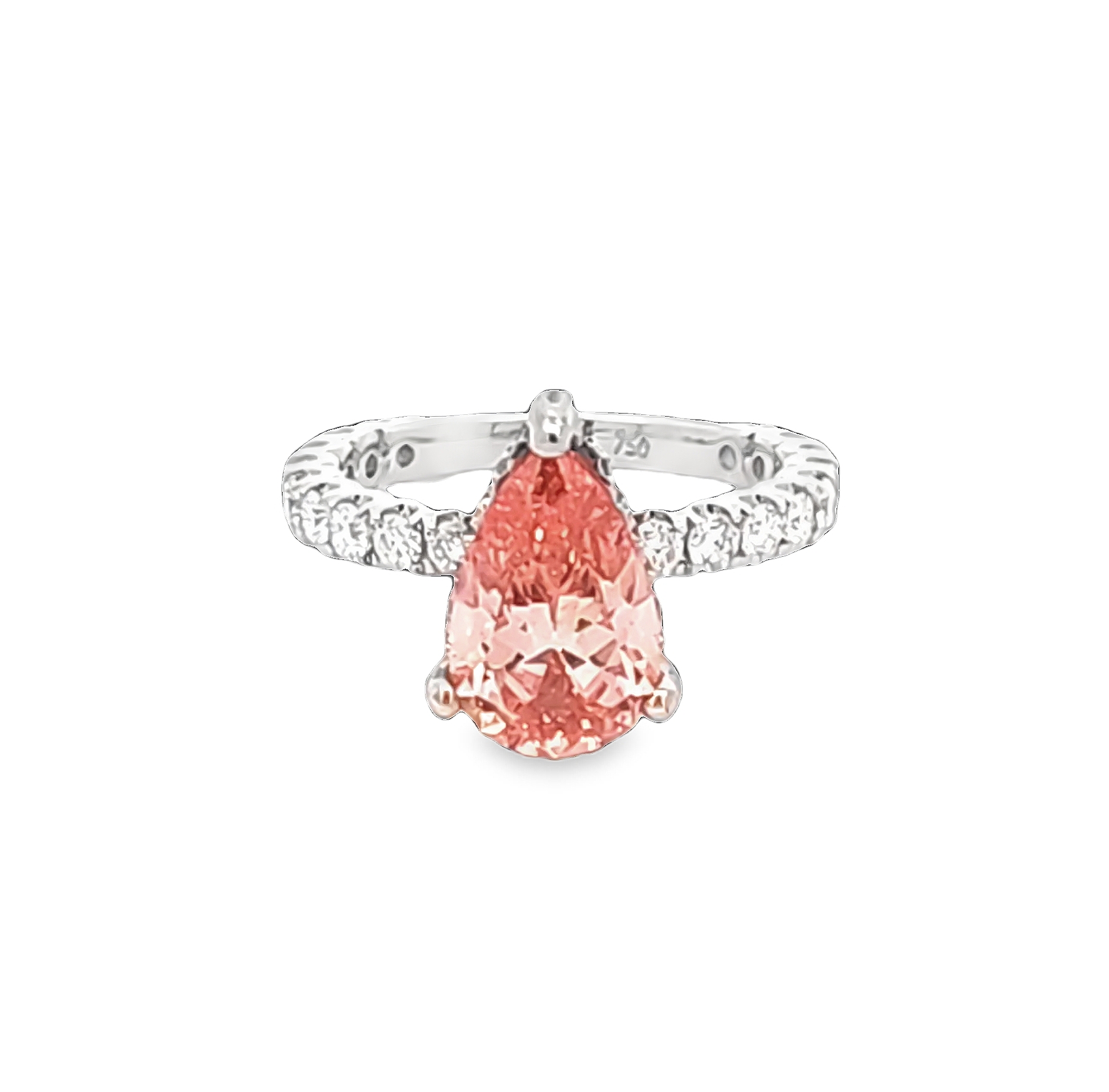 14K White Gold Lab Grown Pink Diamond Ring | Shin Brothers Jewelers Inc. 14K White Gold Lab Grown Pink Diamond Ring | Shin Brothers Jewelers Inc.