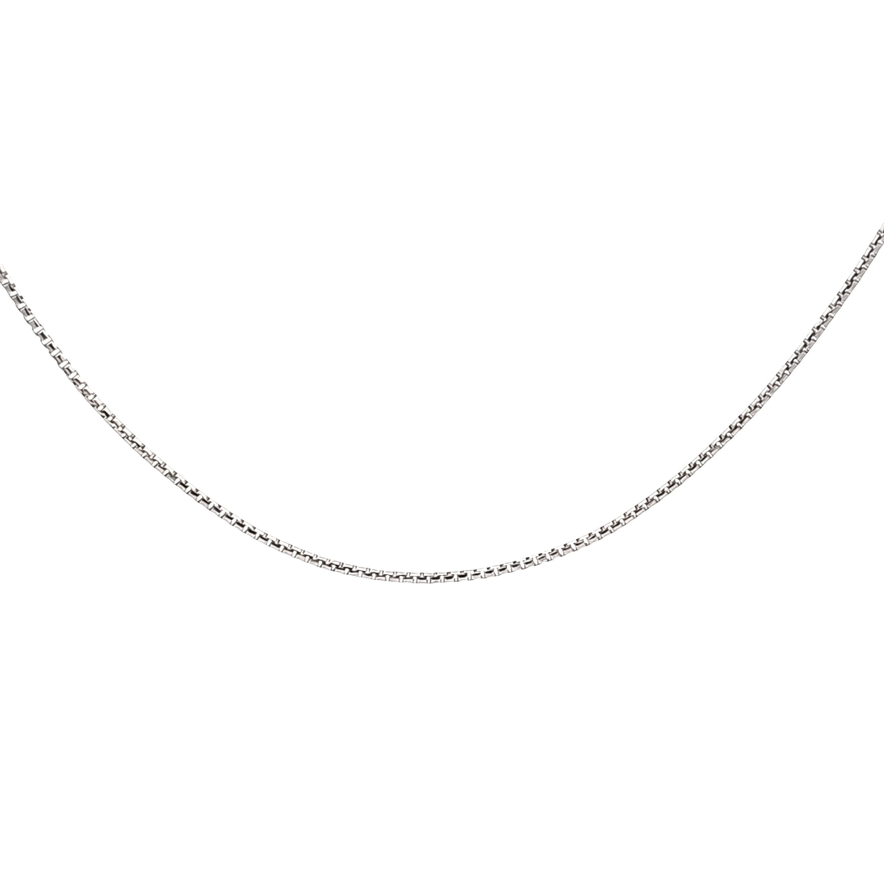 18K White Gold 18" Box Chain 30004920 | Shin Brothers