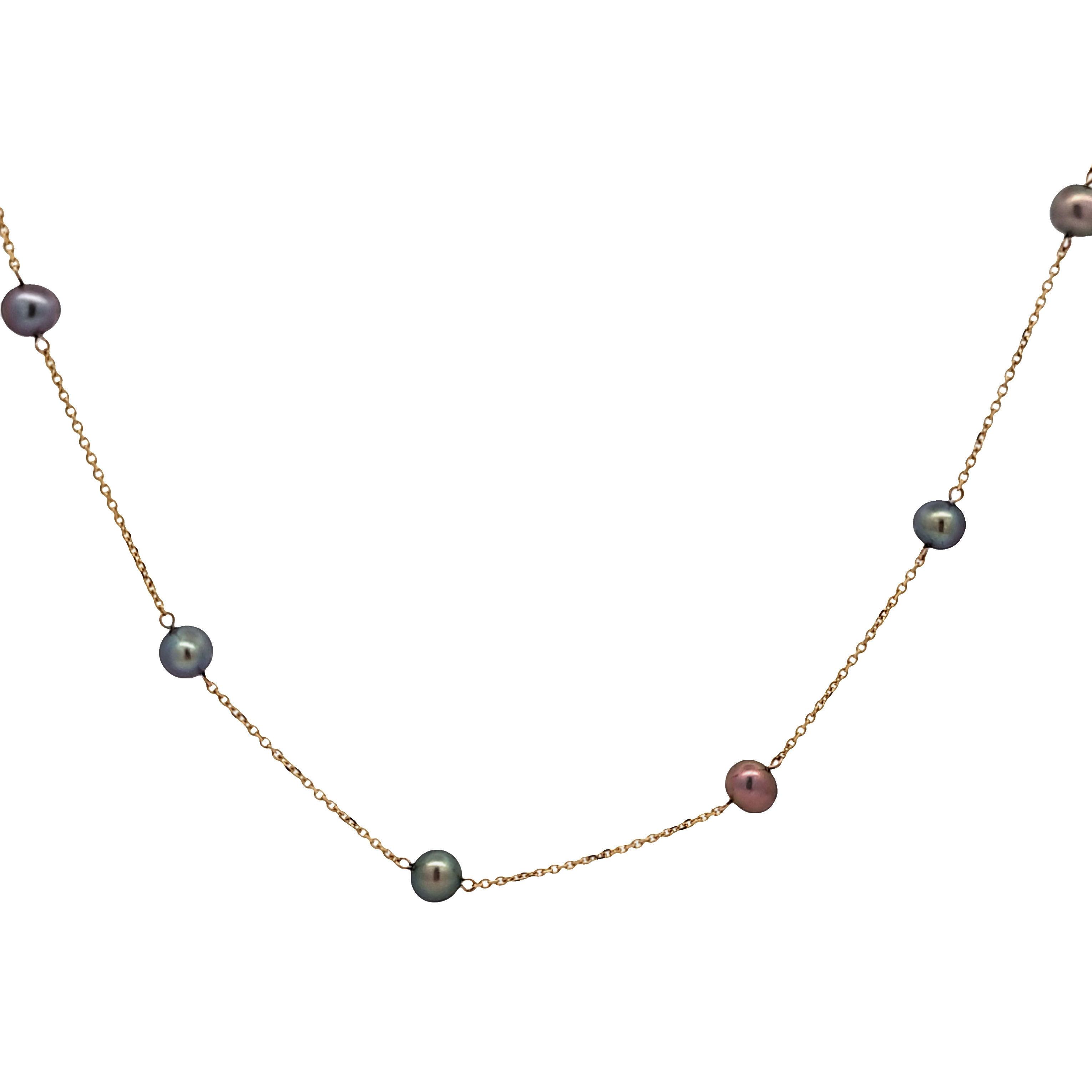 14k Yellow Gold 5.6 mm Pearl Necklace 16" | Shin Brothers 14k Yellow Gold 5.6 mm Pearl Necklace 16" | Shin Brothers