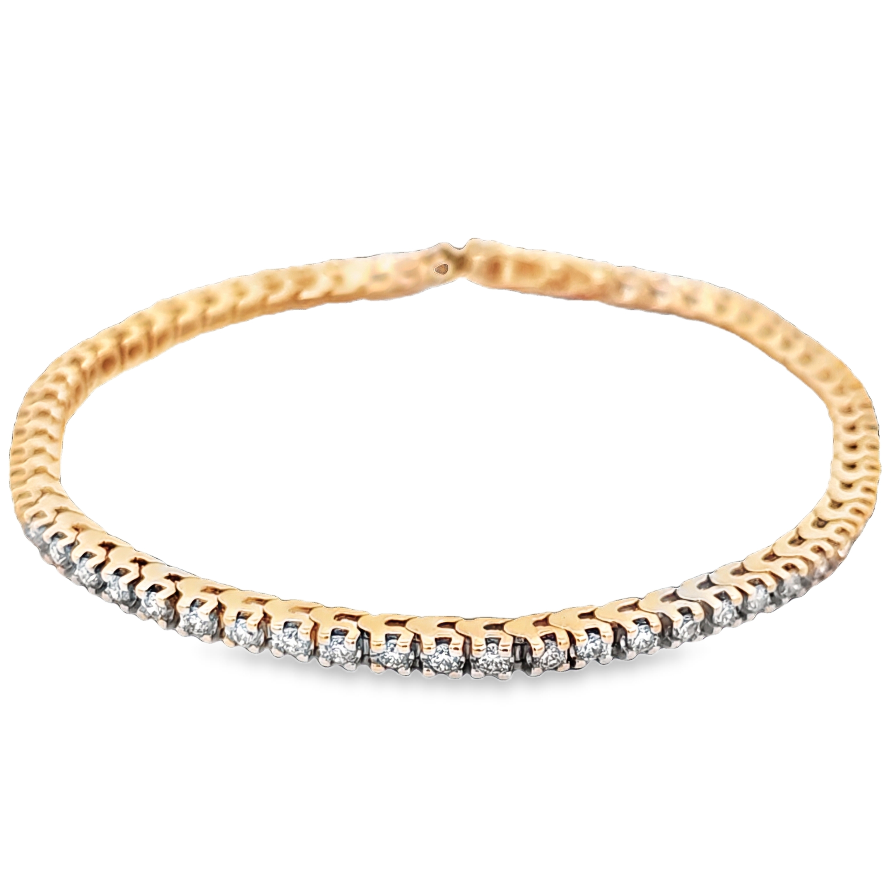 14K Yellow Gold Diamond Tennis Bracelet | Shin Brothers
