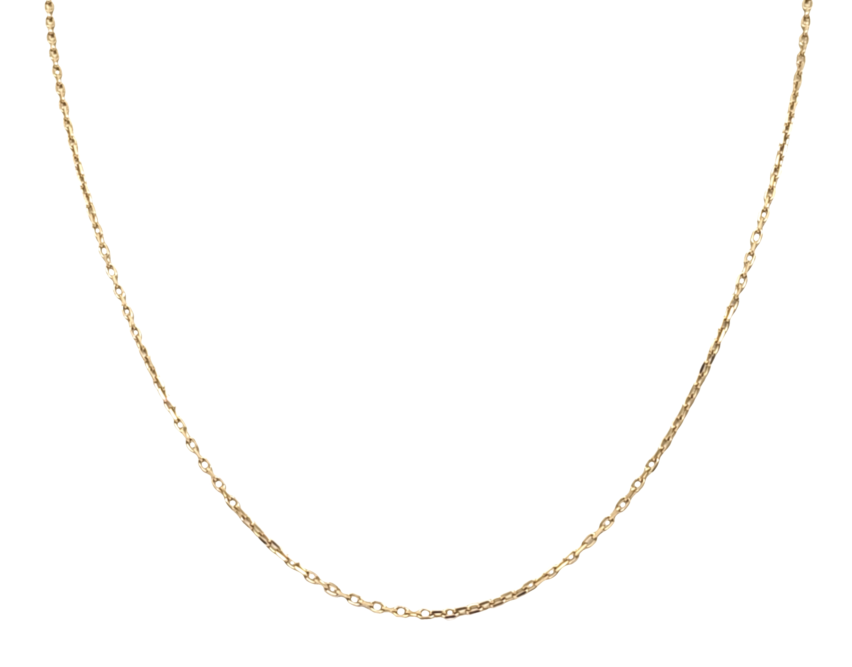 14K Yellow Gold 19.5" 1 mm Cable Chain 30004936 | Shin Brothers