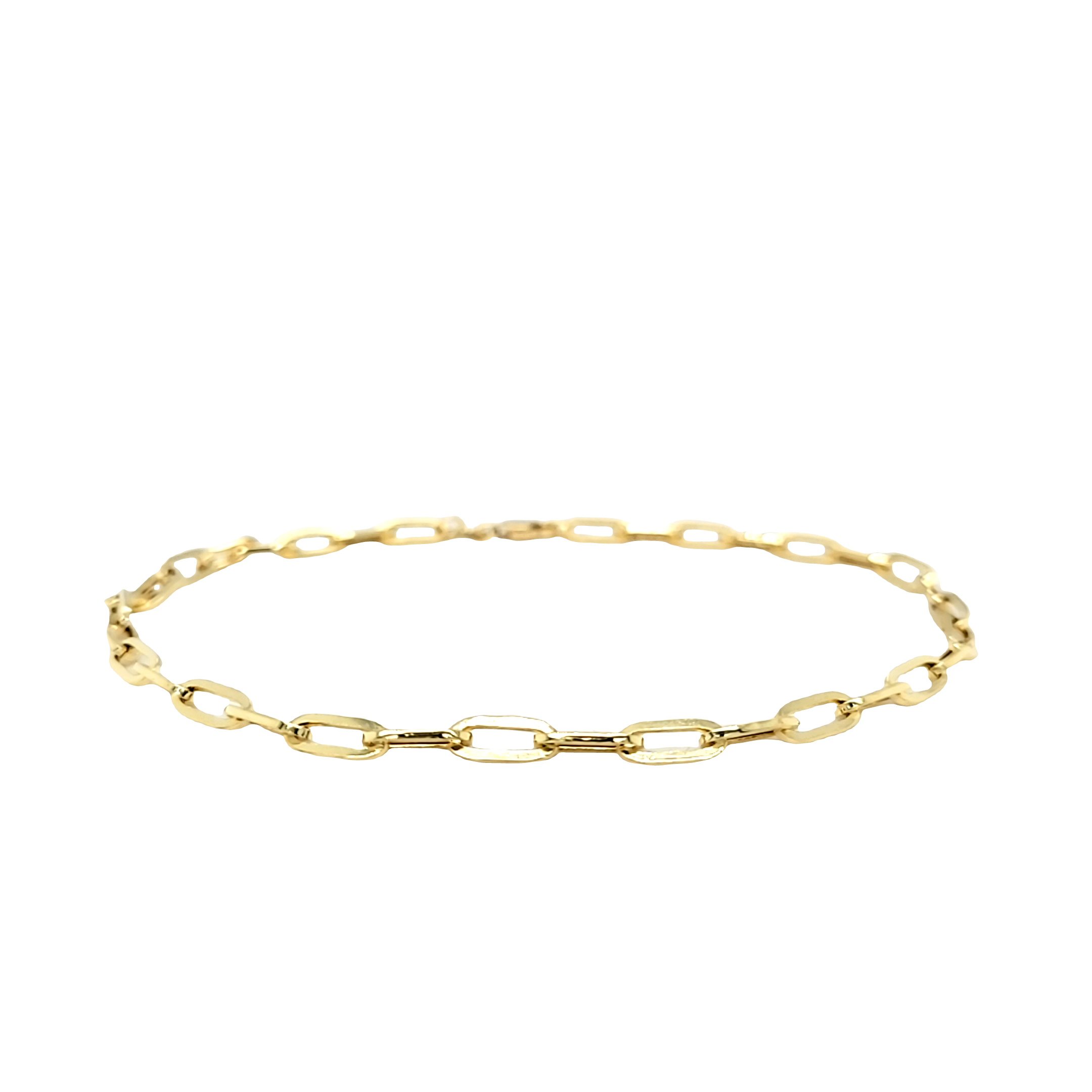 14K Yellow Gold Paperclip Anklet 20002301 | Shin Brothers 14K Yellow Gold Paperclip Anklet 20002301 | Shin Brothers