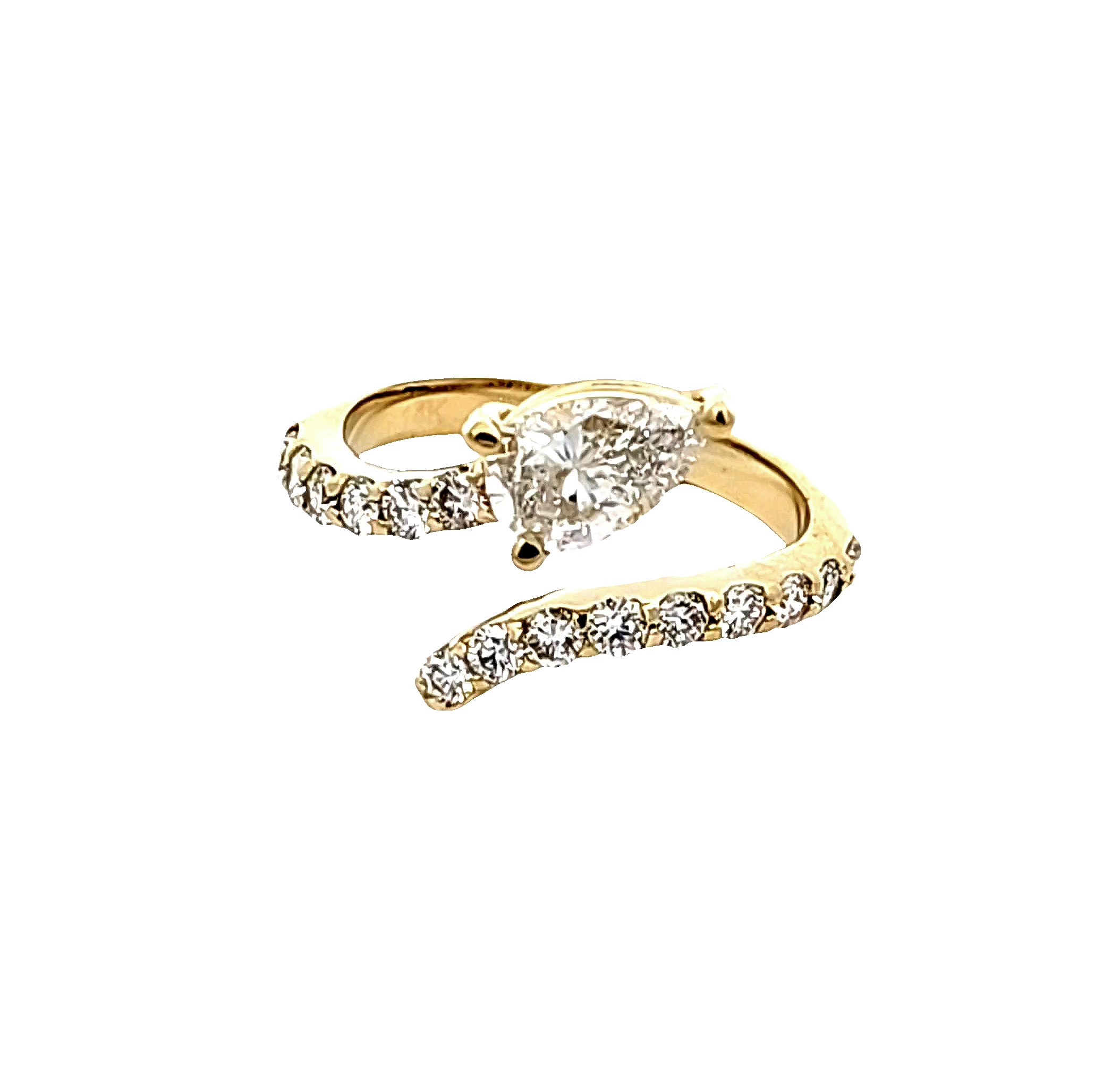 14K Yellow Gold Lab Grown .81 ctw Diamond Snake Ring 11410014 | Shin Brothers