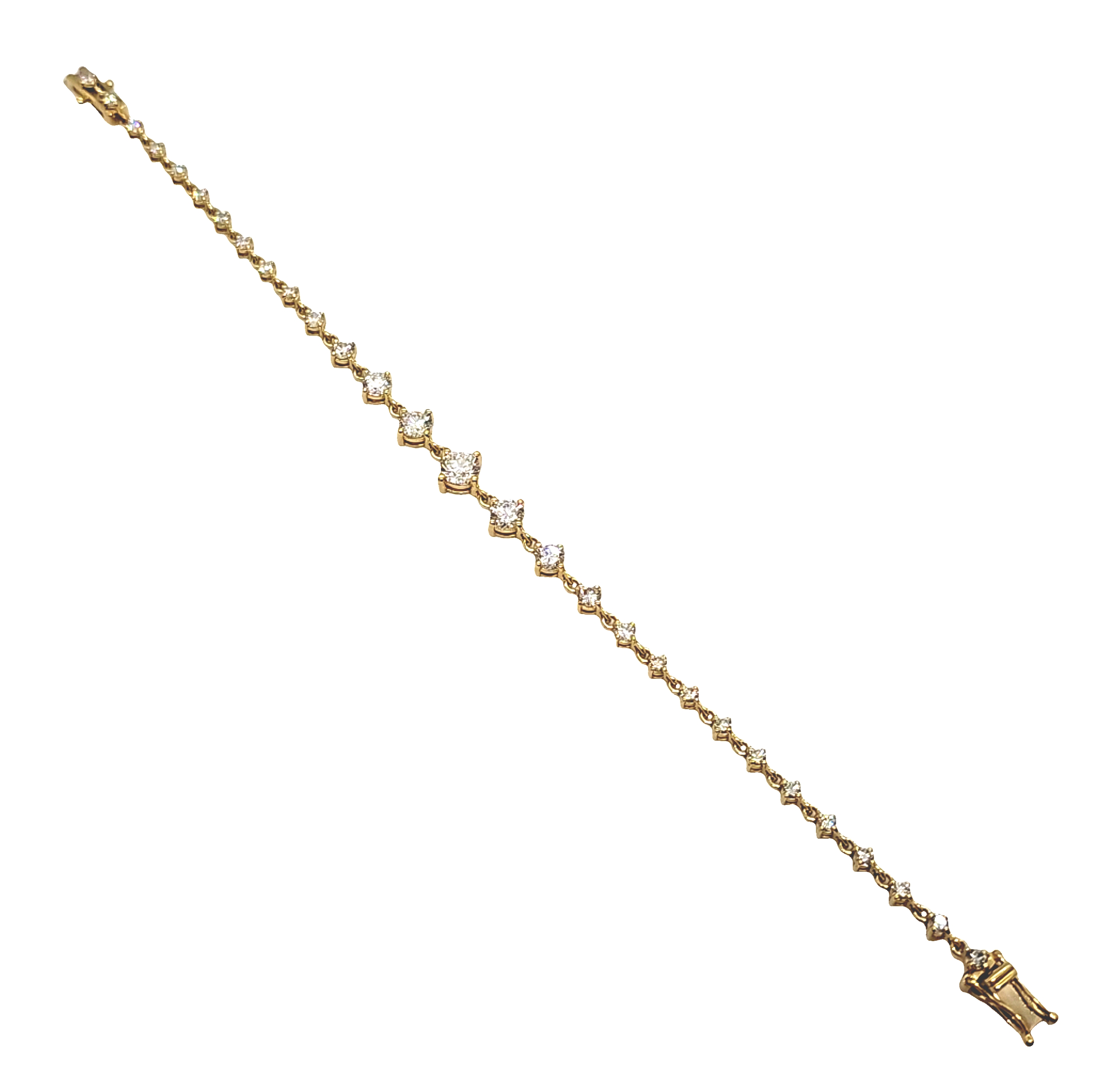 14K Yellow Gold Lab Grown Diamond Tennis Bracelet 21410001 | Shin Brothers 14K Yellow Gold Lab Grown Diamond Tennis Bracelet 21410001 | Shin Brothers