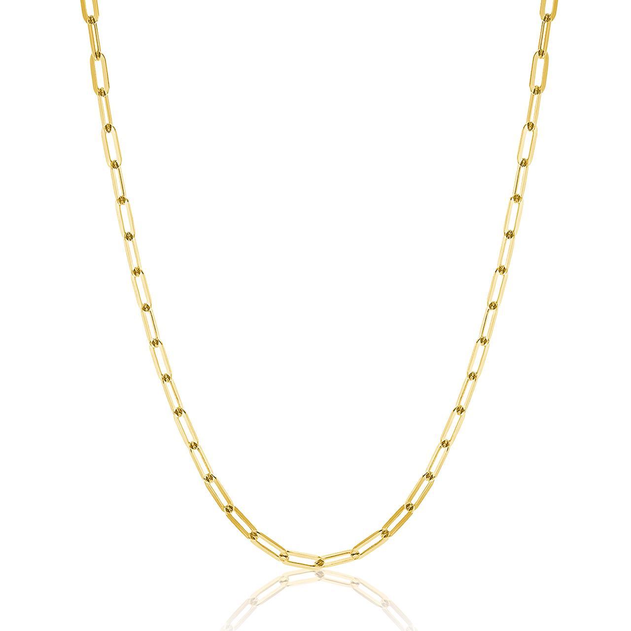 14K Yellow Gold Paperclip Chain 16" 30004940 | Shin Brothers