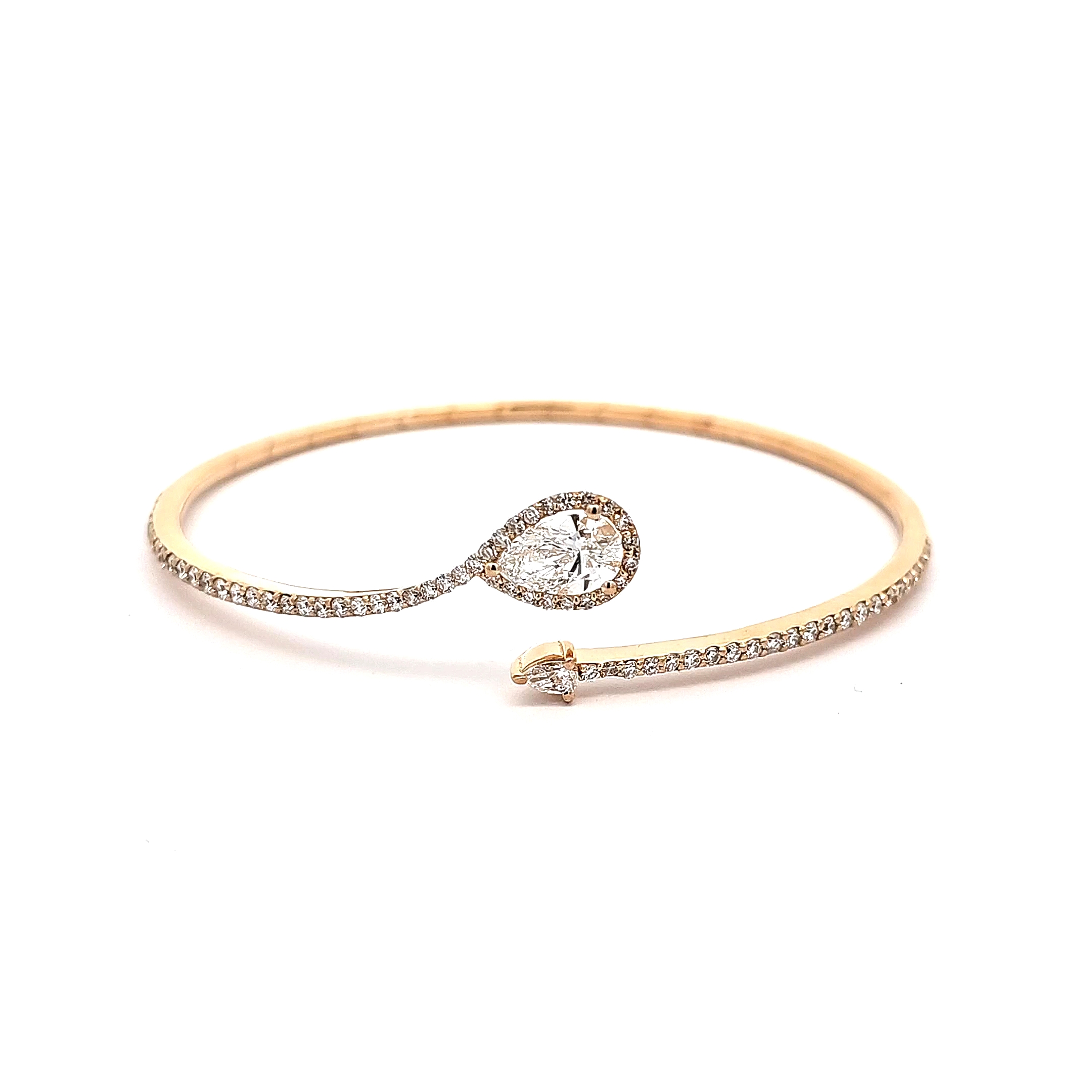 14k Yellow Gold Lab Grown Diamond 7" Bracelet 21001021 | Shin Brothers 14k Yellow Gold Lab Grown Diamond 7" Bracelet 21001021 | Shin Brothers