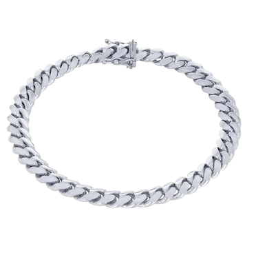 Sterling Silver 9" 6.1mm Miami Cuban Bracelet 82011141 | Shin Brothers** Sterling Silver 9" 6.1mm Miami Cuban Bracelet 82011141 | Shin Brothers**