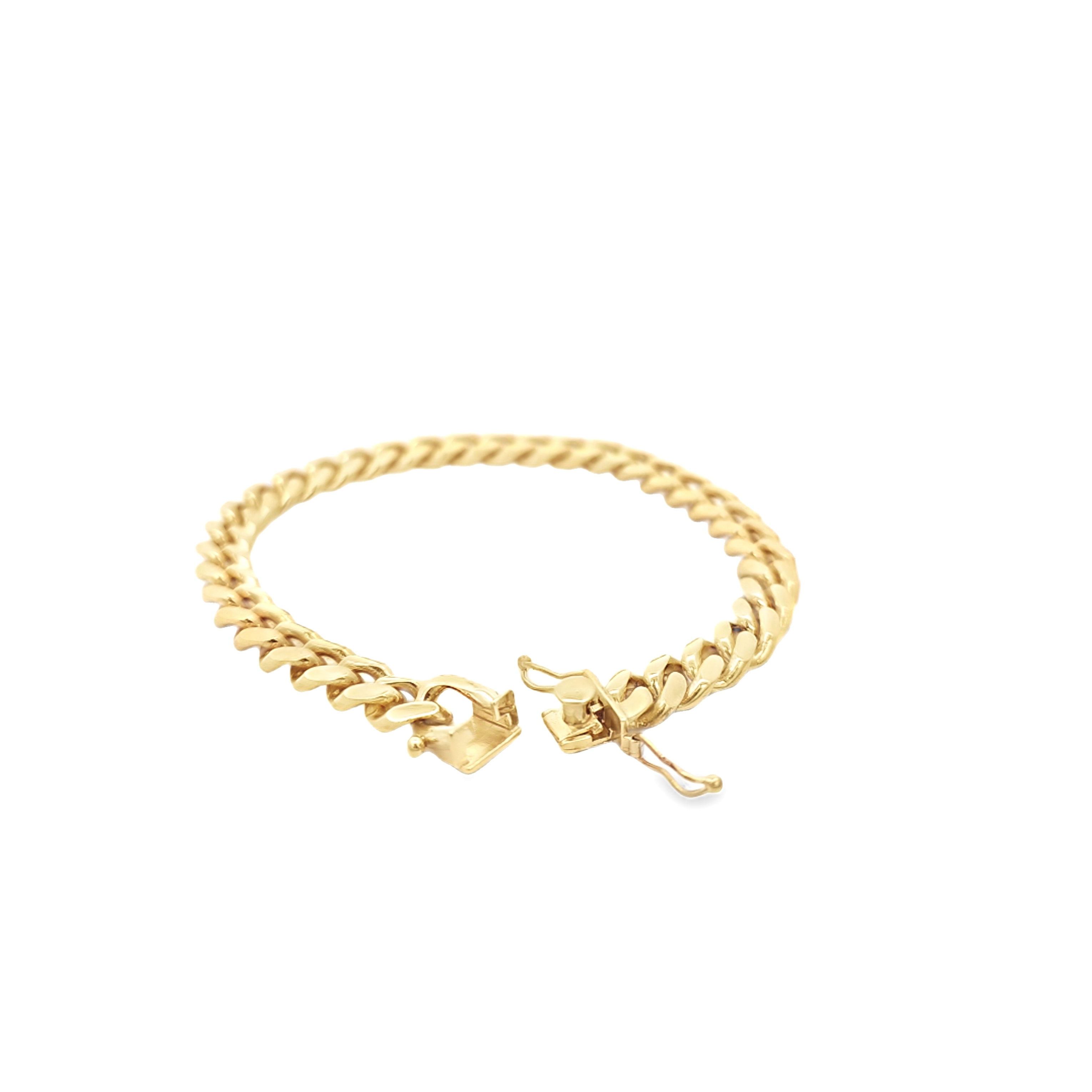  Sterling Silver 9" 7.9mm Miami Cuban Gold Overlay Bracelet 82011138 | Shin Brothers*