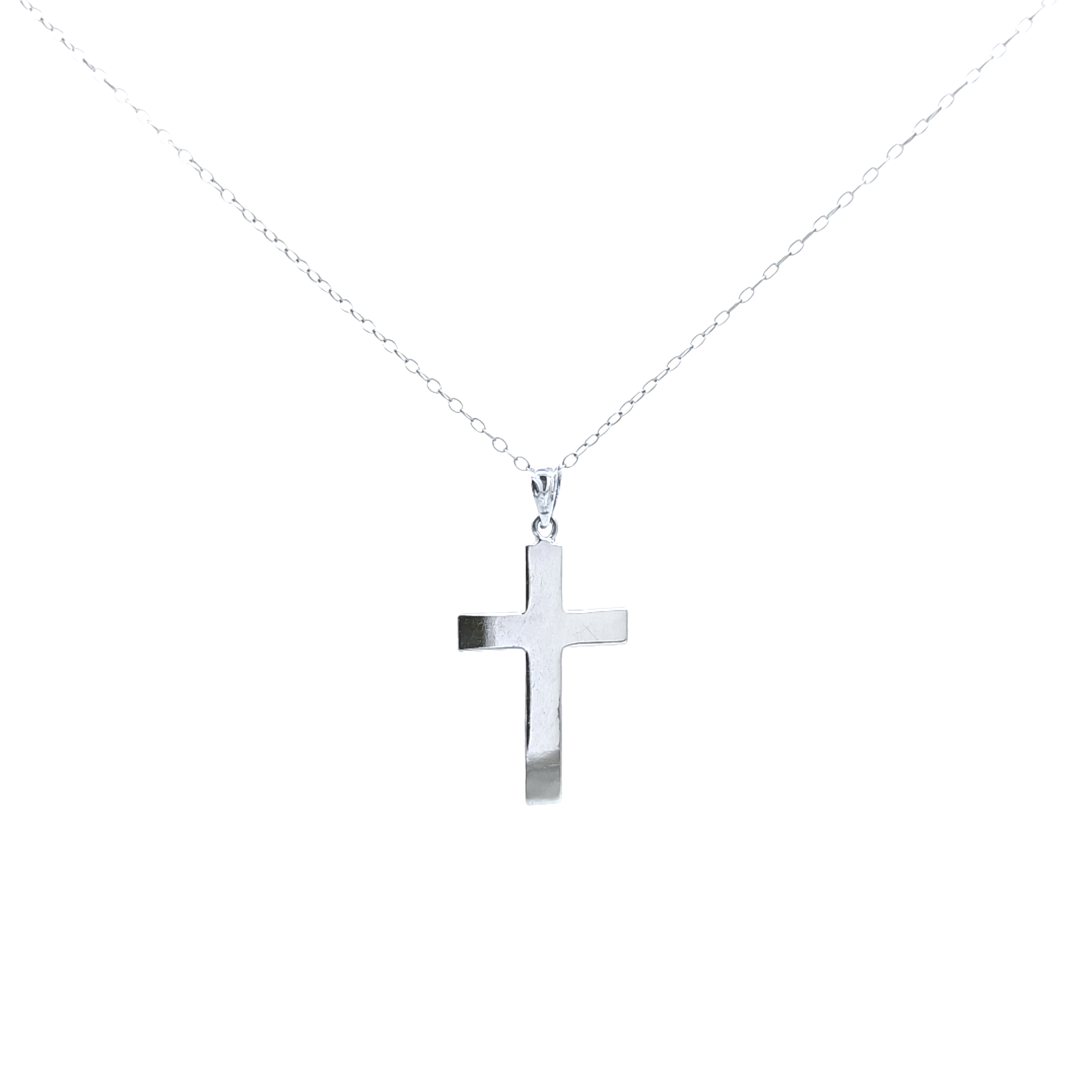 14K White Gold Cross Charm 50004418 | Shin Brothers
