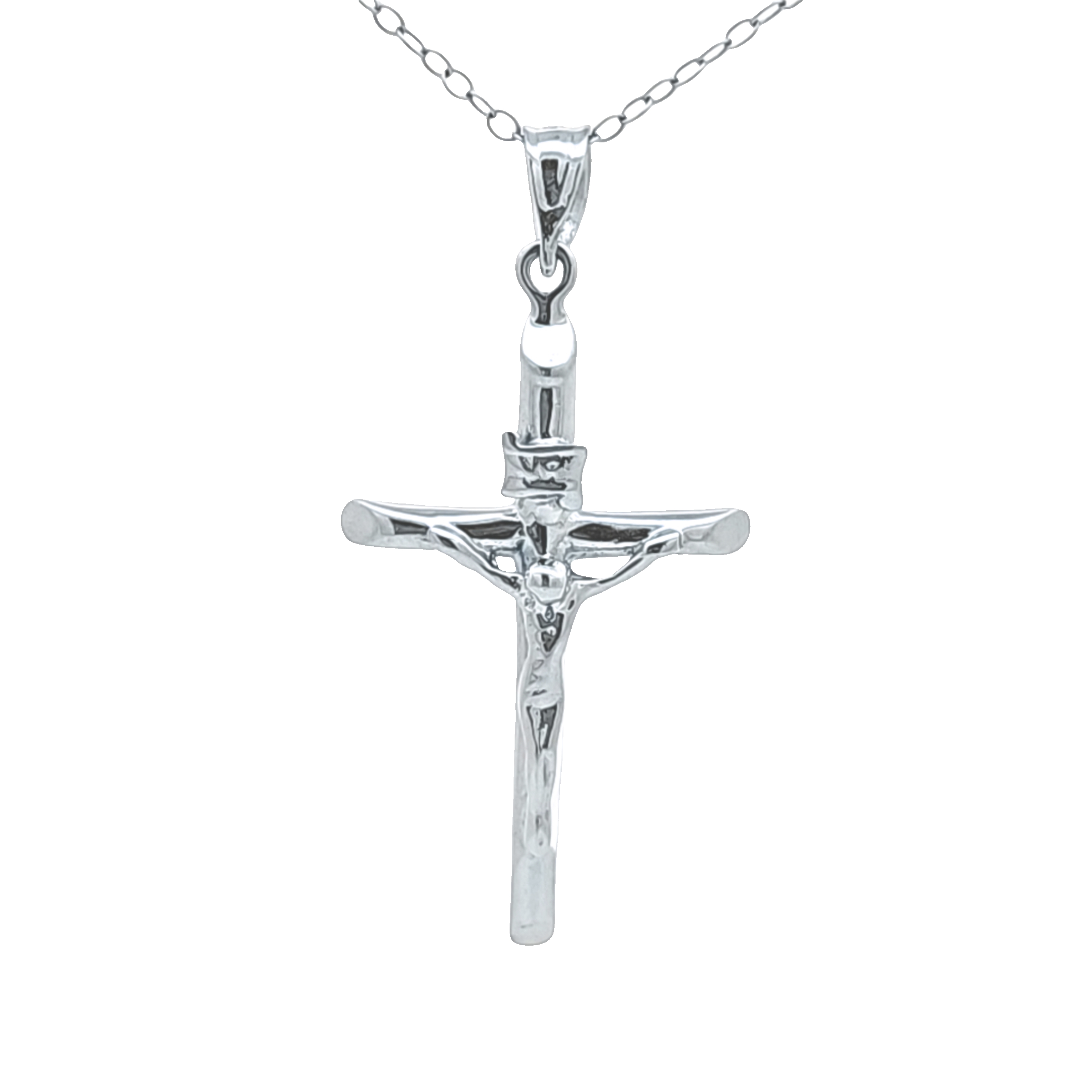 14K White Gold Cross Crucifix Charm 50004414 | Shin Brothers 14K White Gold Cross Crucifix Charm 50004414 | Shin Brothers