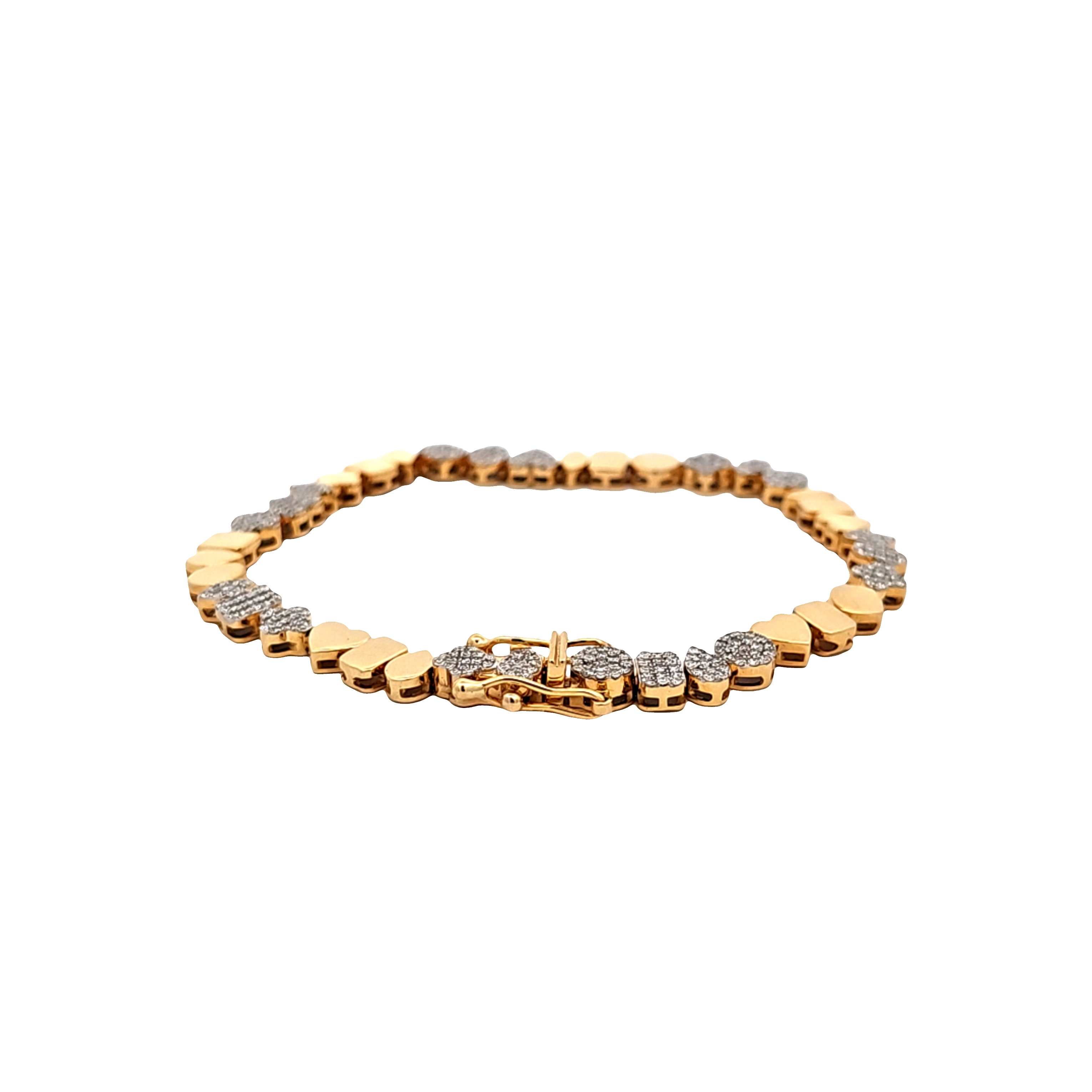 14K Yellow Gold Fancy Diamond Bracelet 21001031 | Shin Brothers