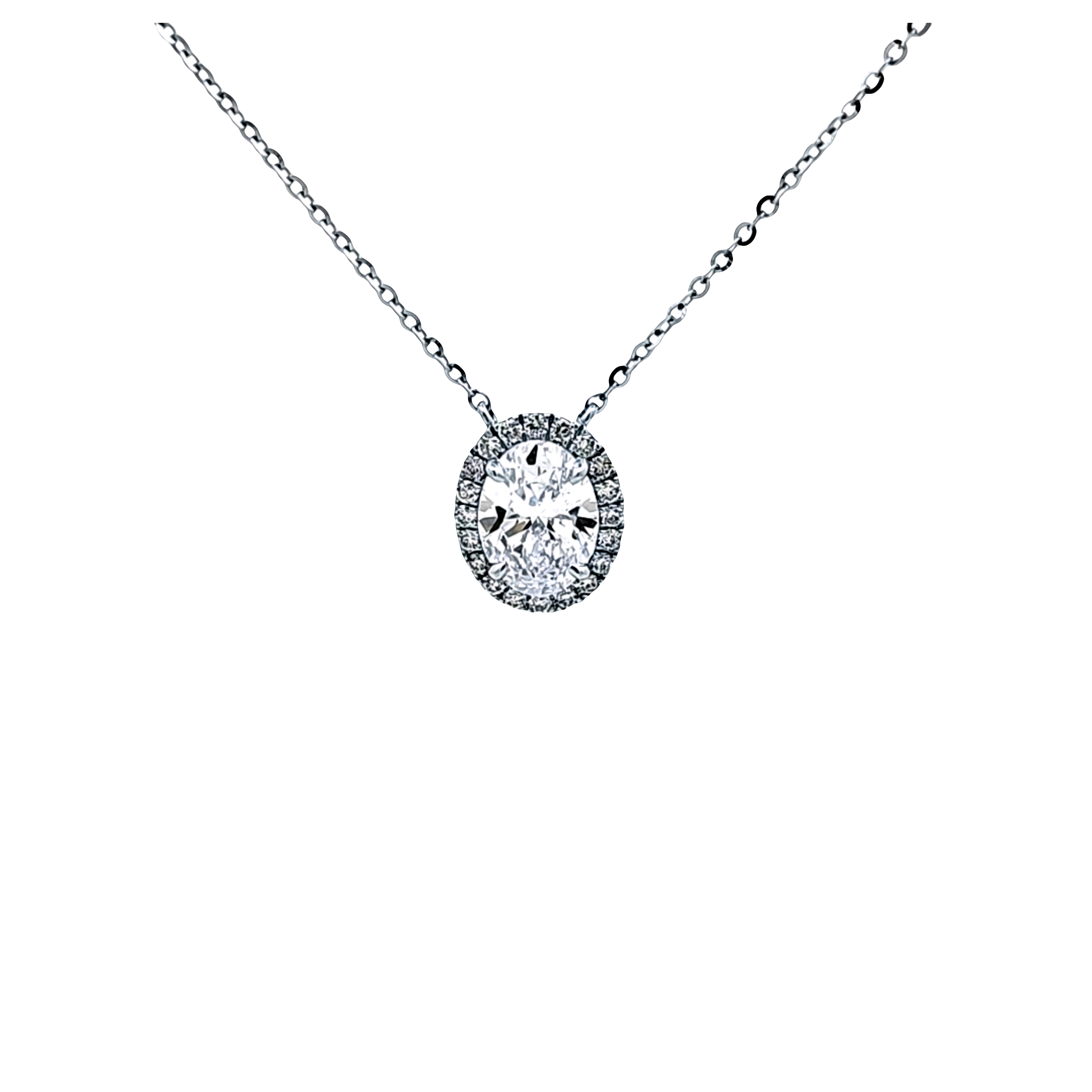 14K White Gold Lab Grown Diamond Necklace 31410006 | Shin Brothers 14K White Gold Lab Grown Diamond Necklace 31410006 | Shin Brothers