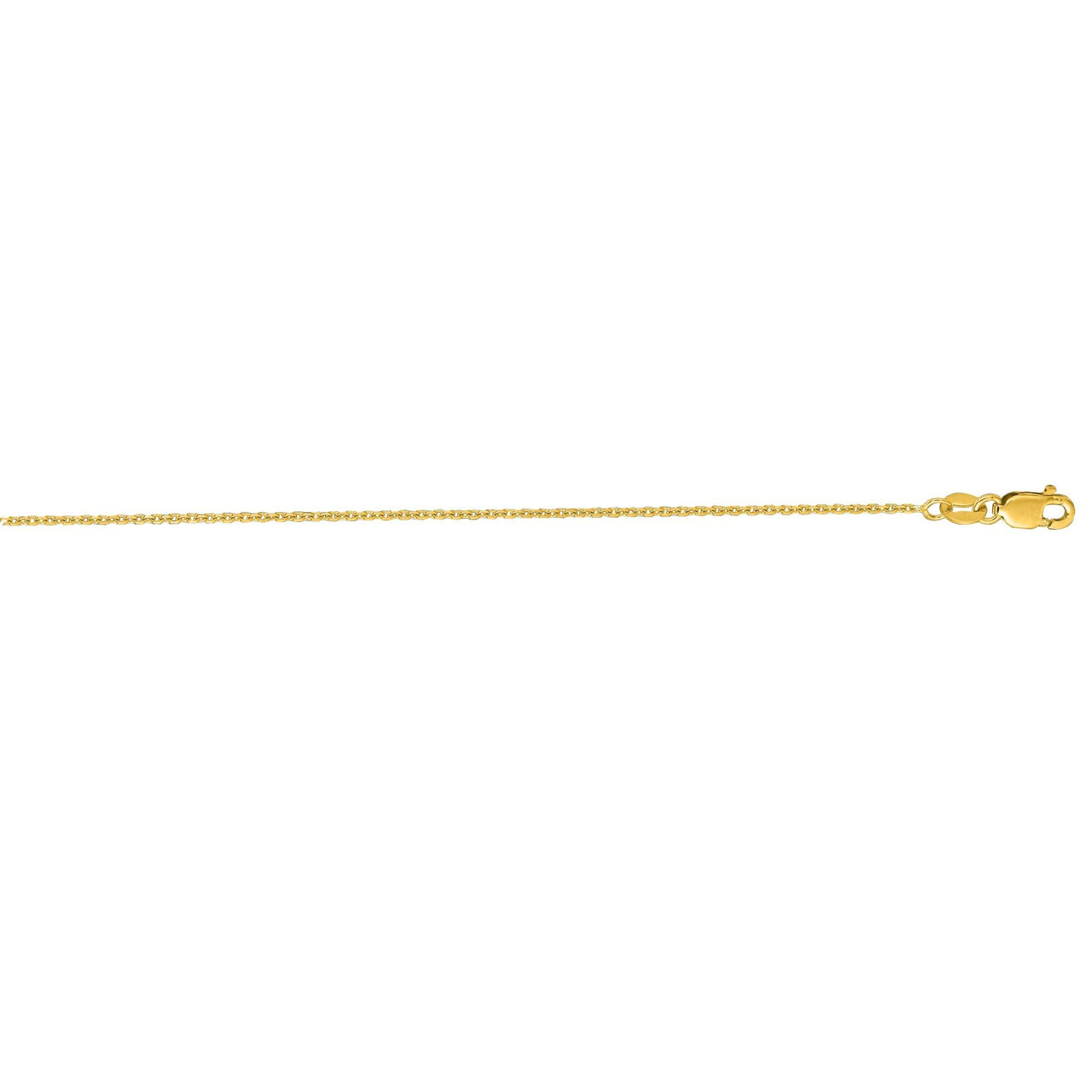 14K Yellow Gold 18" 0.8mm Cable Chain | Shin Brothers Jewelers Inc.