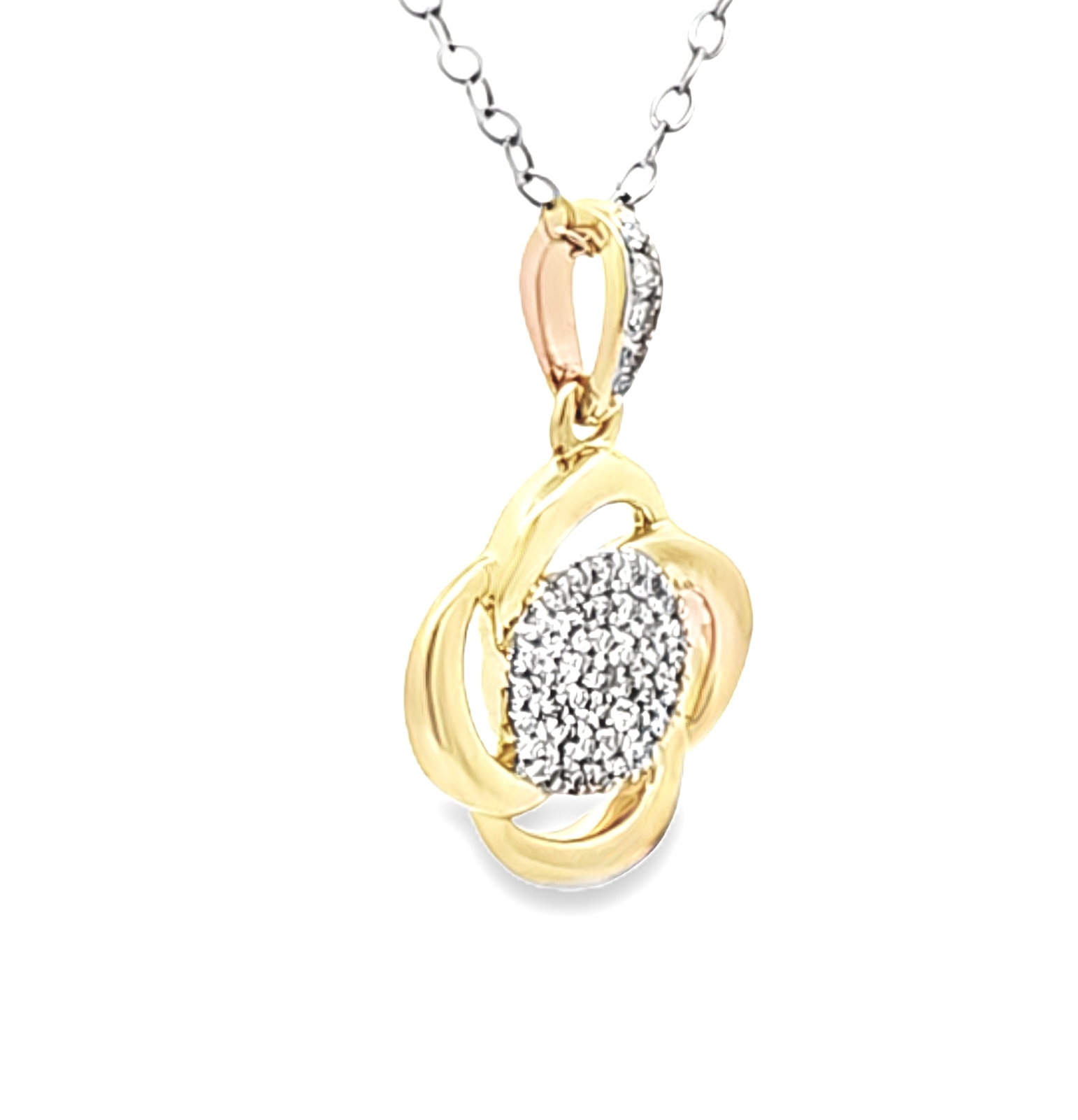 14K Yellow  Gold 0.12 ct Flower Diamond Pendant 51002285 | Shin Brothers**