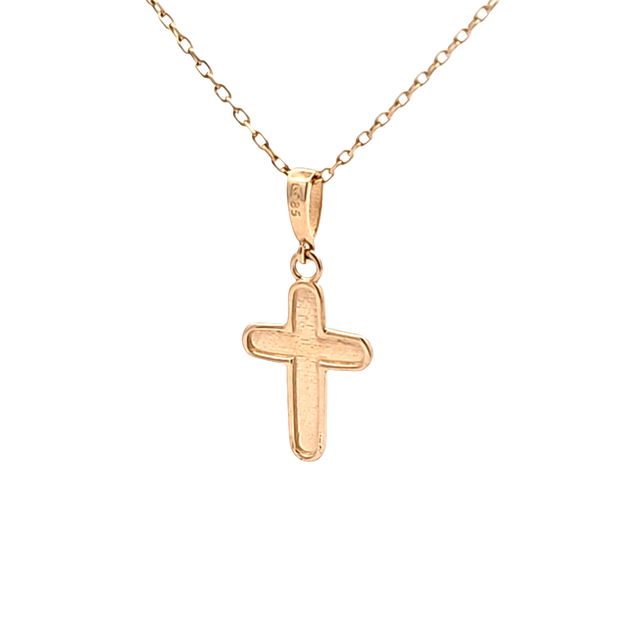 14K Yellow Gold Cross Pendant with 18" Chain | 30004963 Shin Brothers