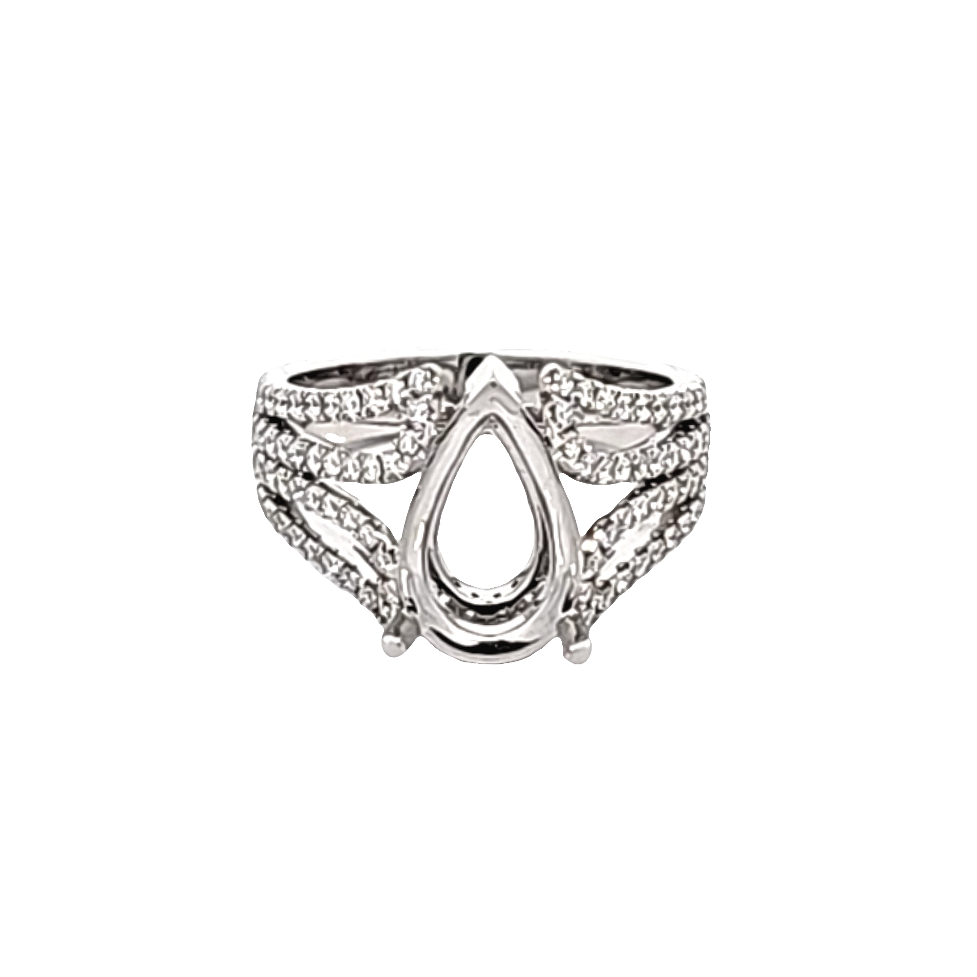 14K White Gold Diamond Engagement Ring Setting 11007482 | Shin Brothers*