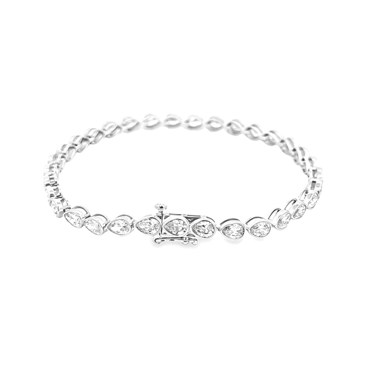 14K White Gold Diamond Tennis Bracelet 21410007 | Shin Brothers** 