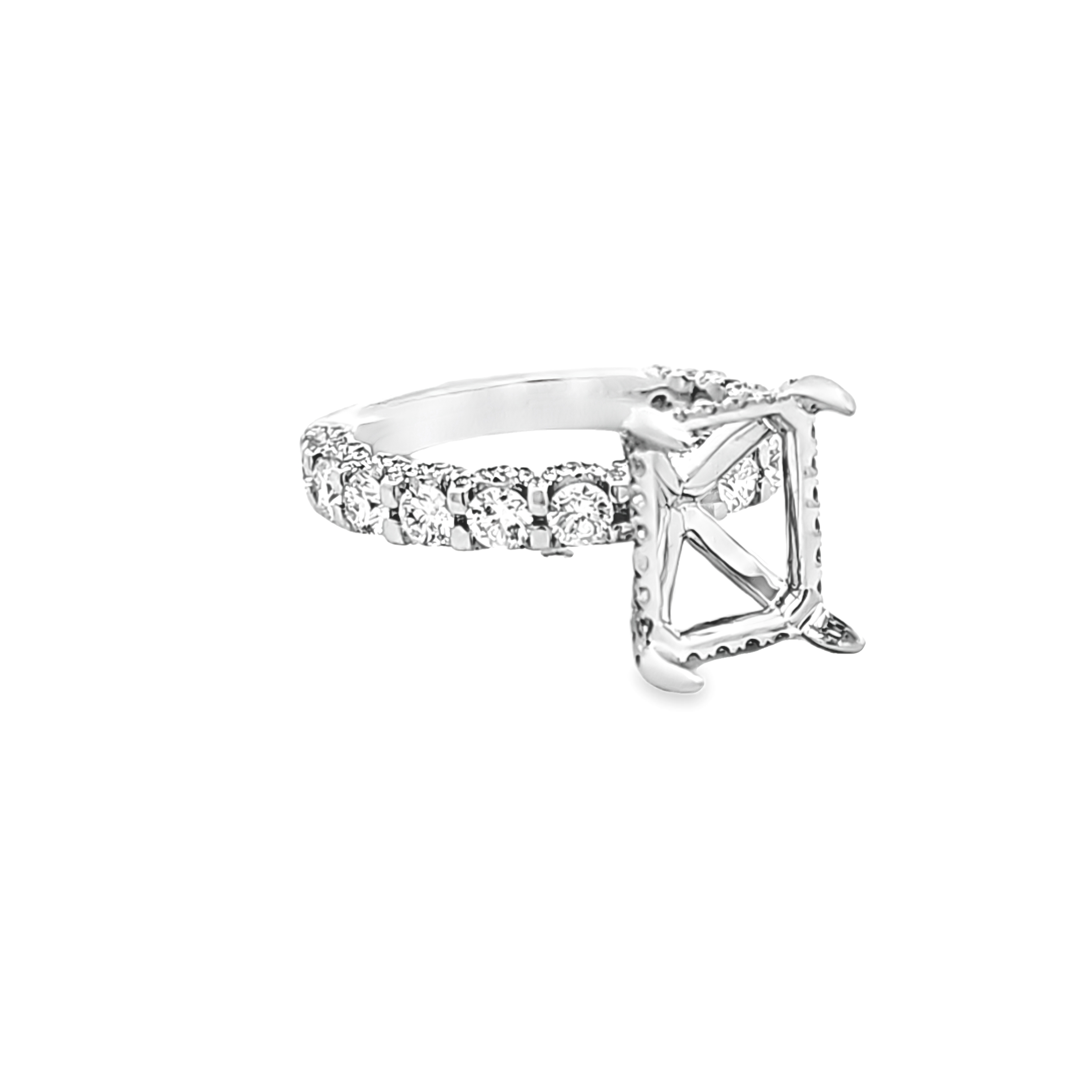 14K White Gold Setting For Engagement Ring 11007498 | Shin Brothers**