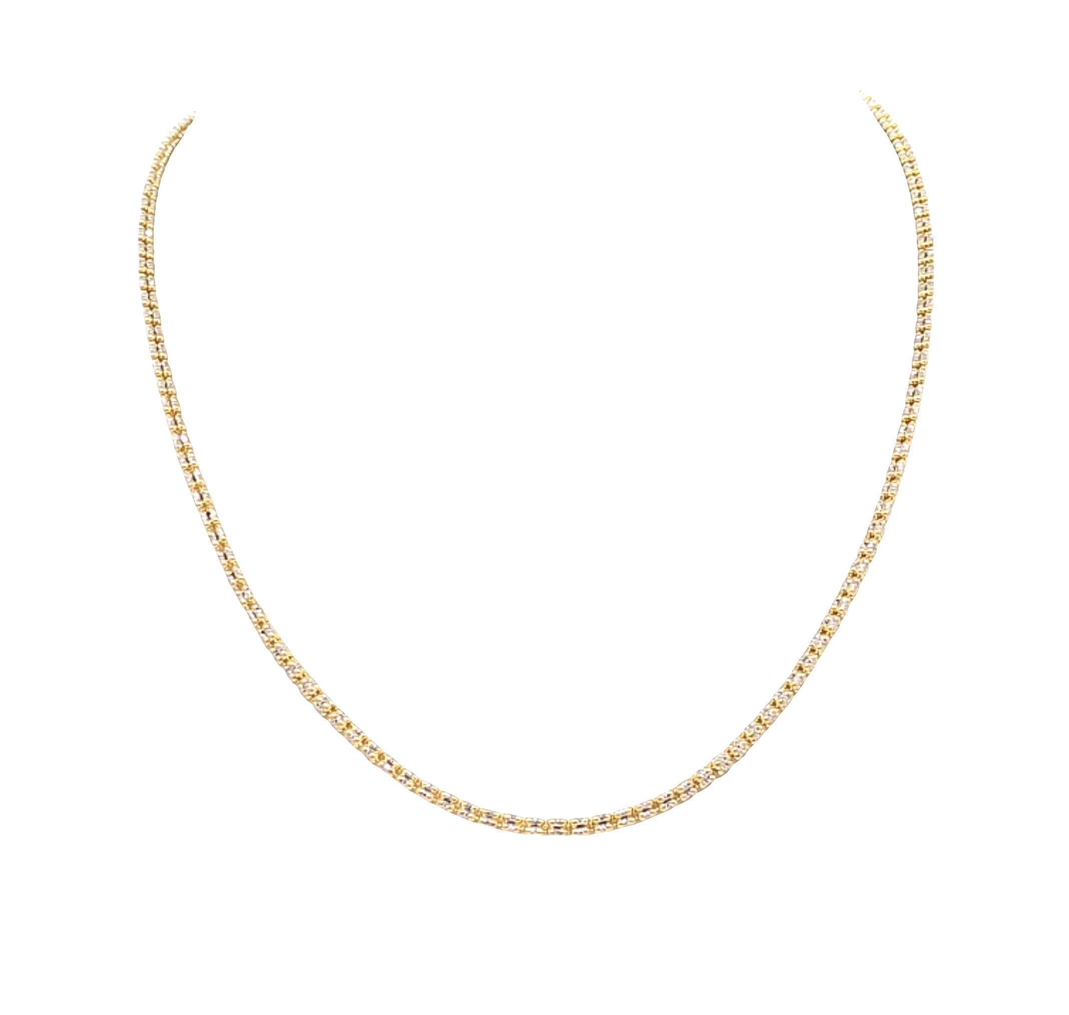 14k Two Tone Gold 20" Ice Chain 30004965 | Shin Brothers**