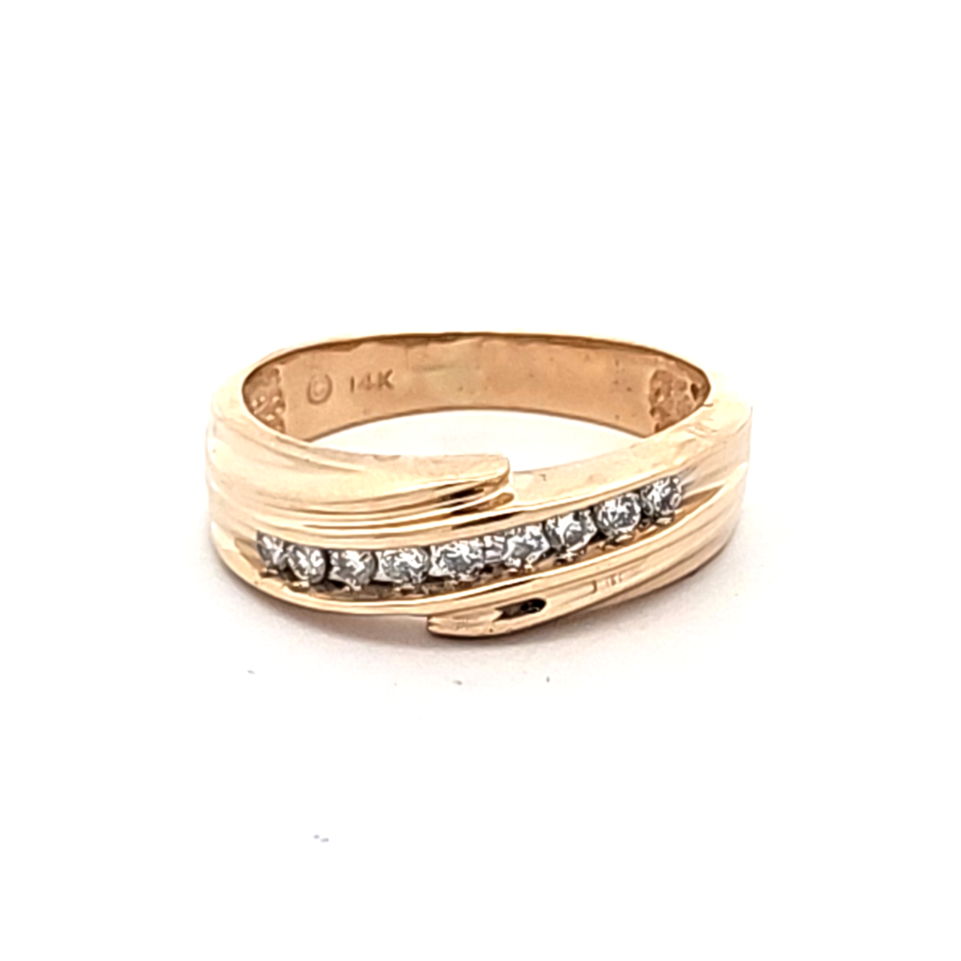 14K Yellow Gold Diamond Band 11007501 | Shin Brothers