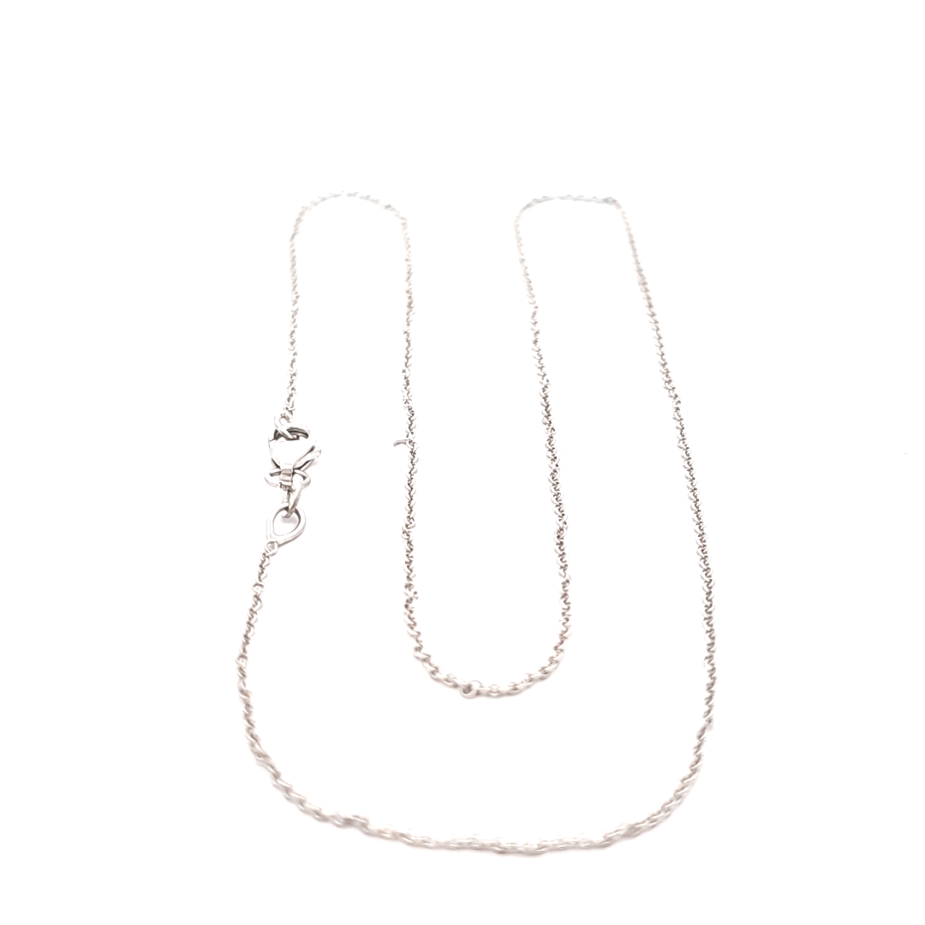 14K White Gold 16" 1mm Cable Chain 30004977 | Shin Brothers