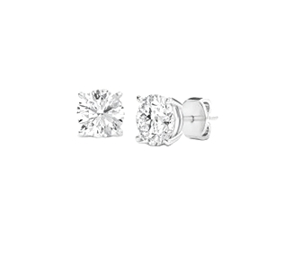 14K White Gold 2.Carat Natural  Diamond  Stud Earrings 41410031 | Shin Brothers**