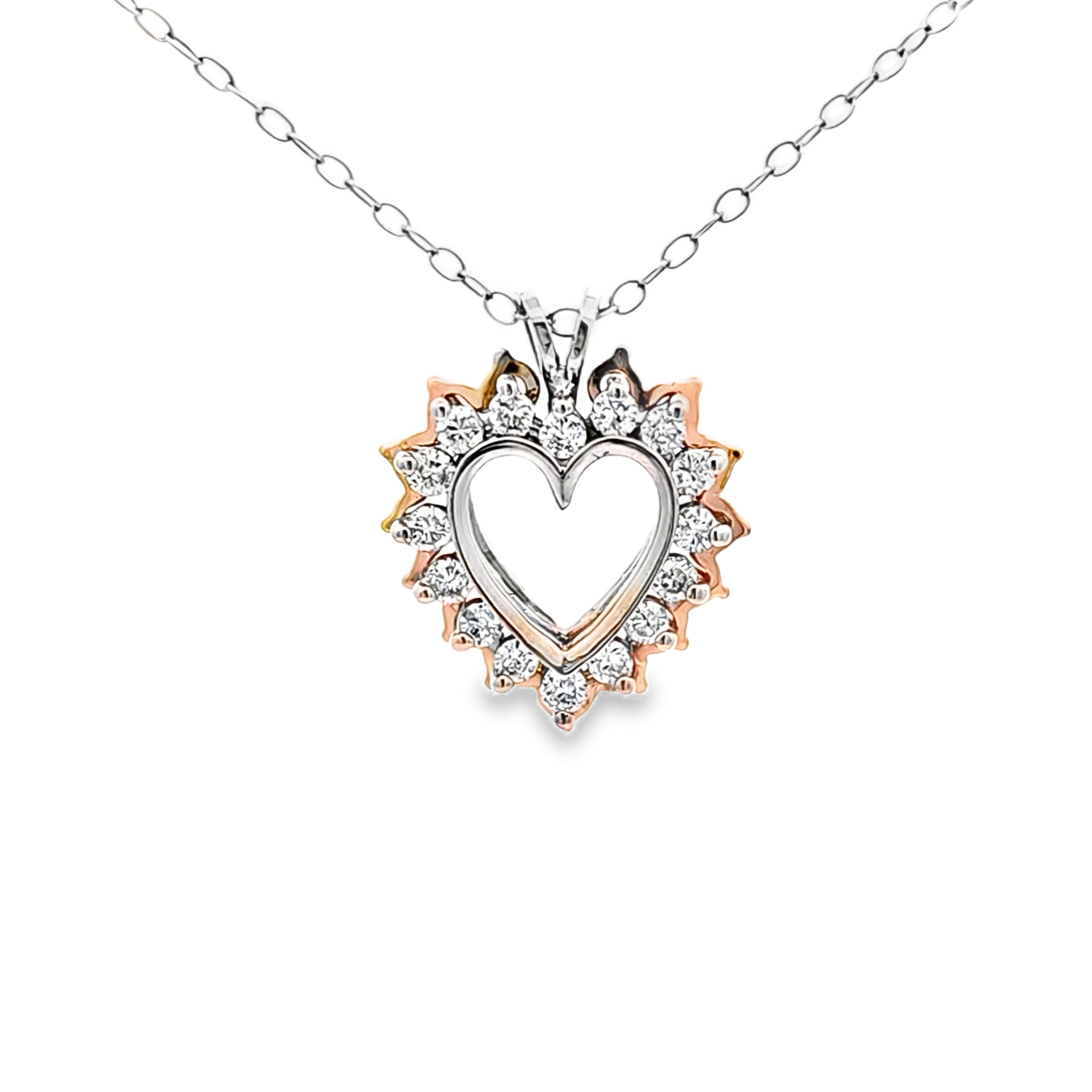 14K Yellow Gold Diamond Heart Pendant 51002308 | Shin Brothers