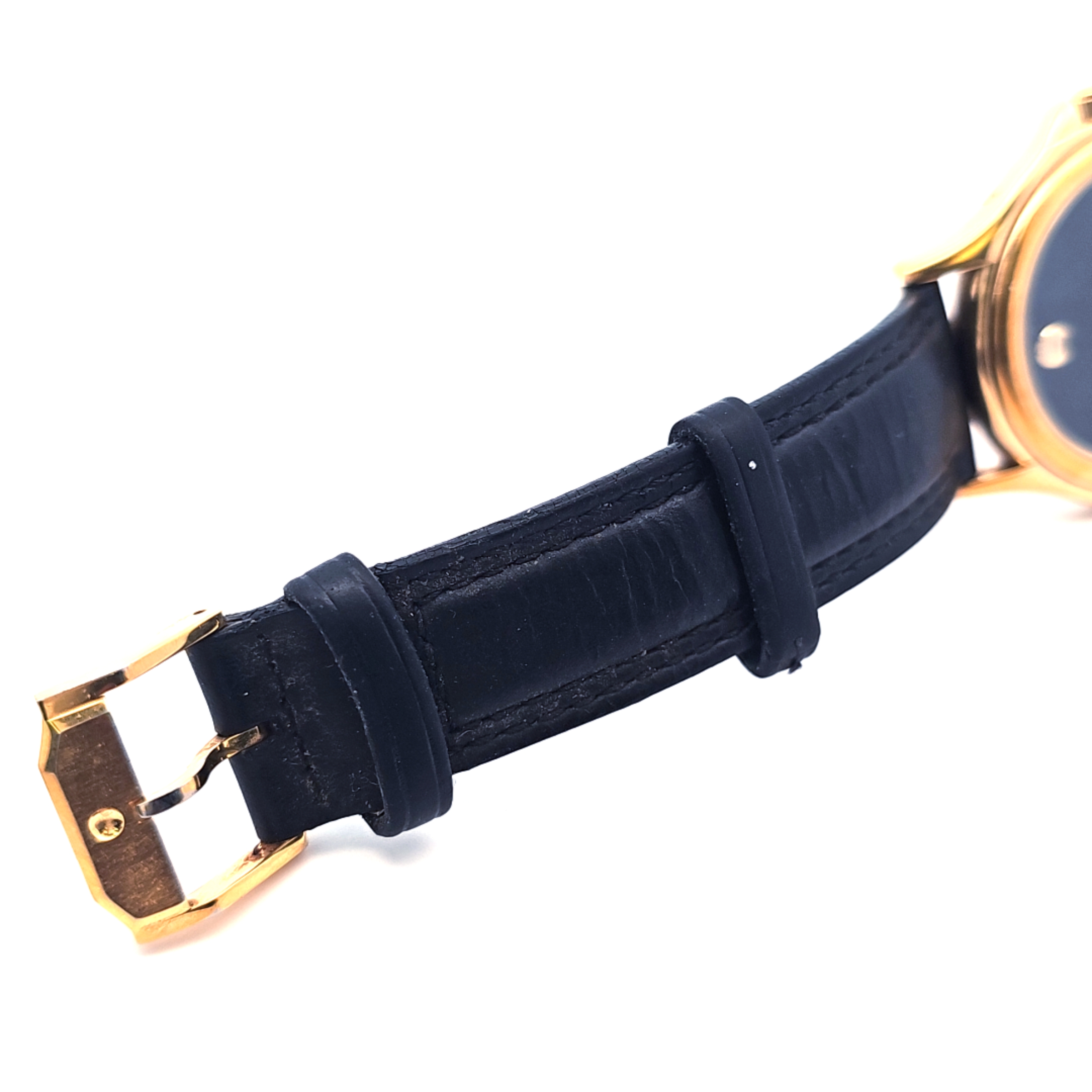 Preowned Men's Movado Black Leather Watch 69000623 | Shin Brothers