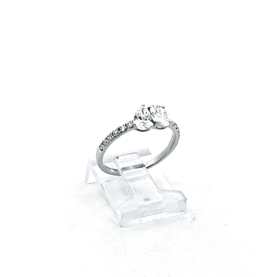 14K White Gold Duo Lab Diamond Ring 11410043 | Shin Brothers