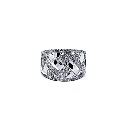 14K White Gold Diamond Layered Ring 11007523 | Shin Brothers