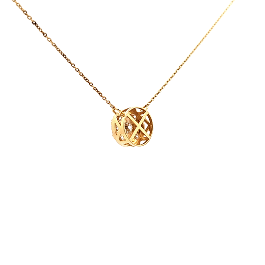 14K Yellow Gold Lab Diamond Necklace 31410016 | Shin Brothers