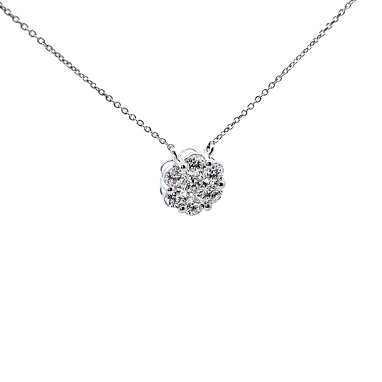 14K White Gold Lab Diamond Necklace 31410014 | Shin Brothers