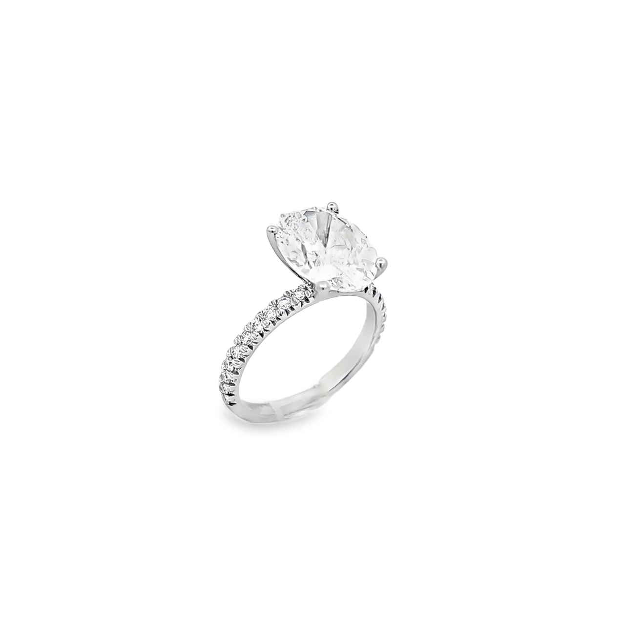  14k White Gold Lab Diamond Engagement Ring 11410049 | Shin Brothers