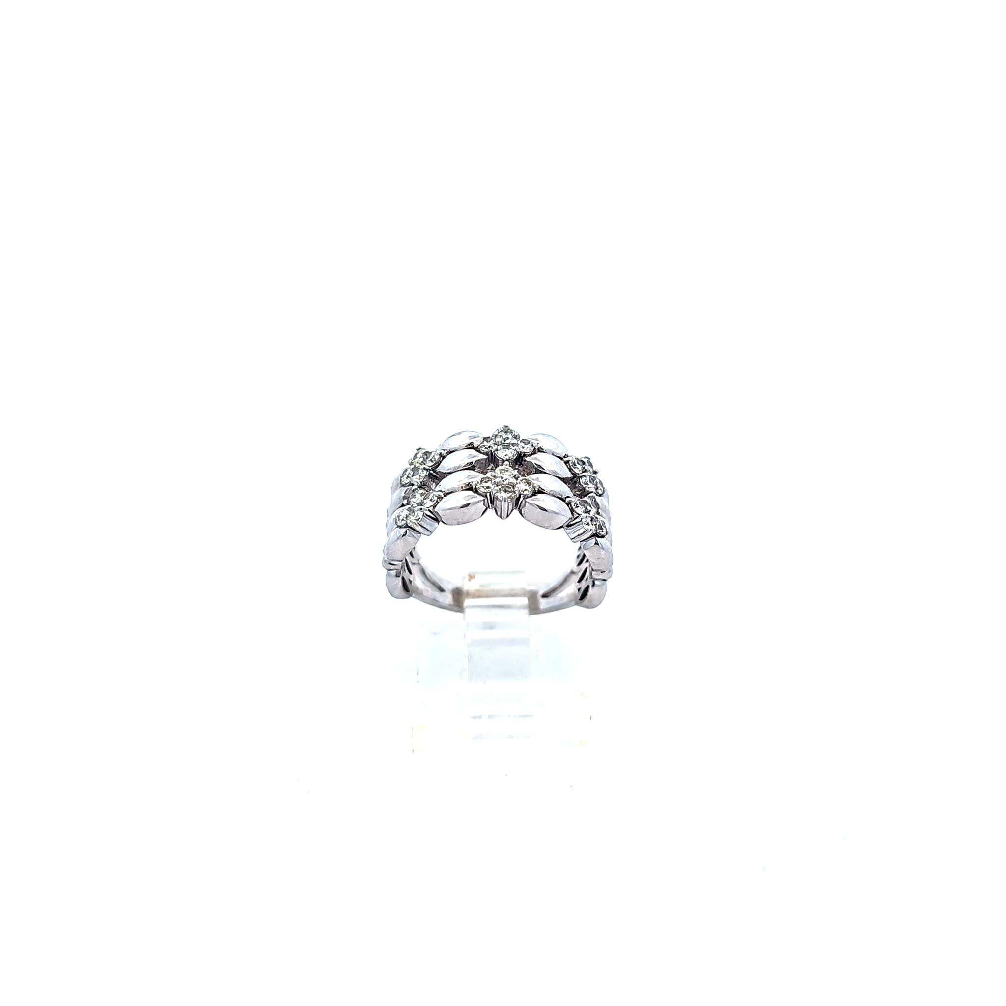 14k White Gold Double Diamond Ring 11007527 | Shin Brothers