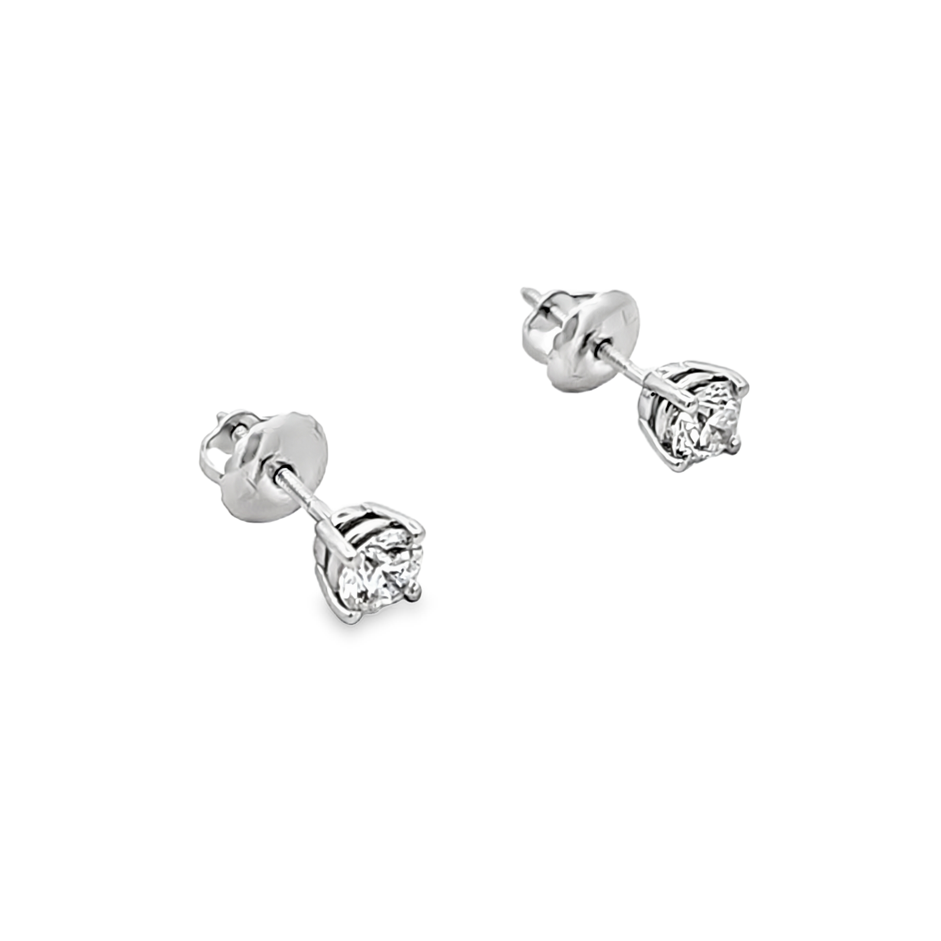 14K White Gold Lab Grown Diamond Stud Earrings 41410058 | Shin Brothers