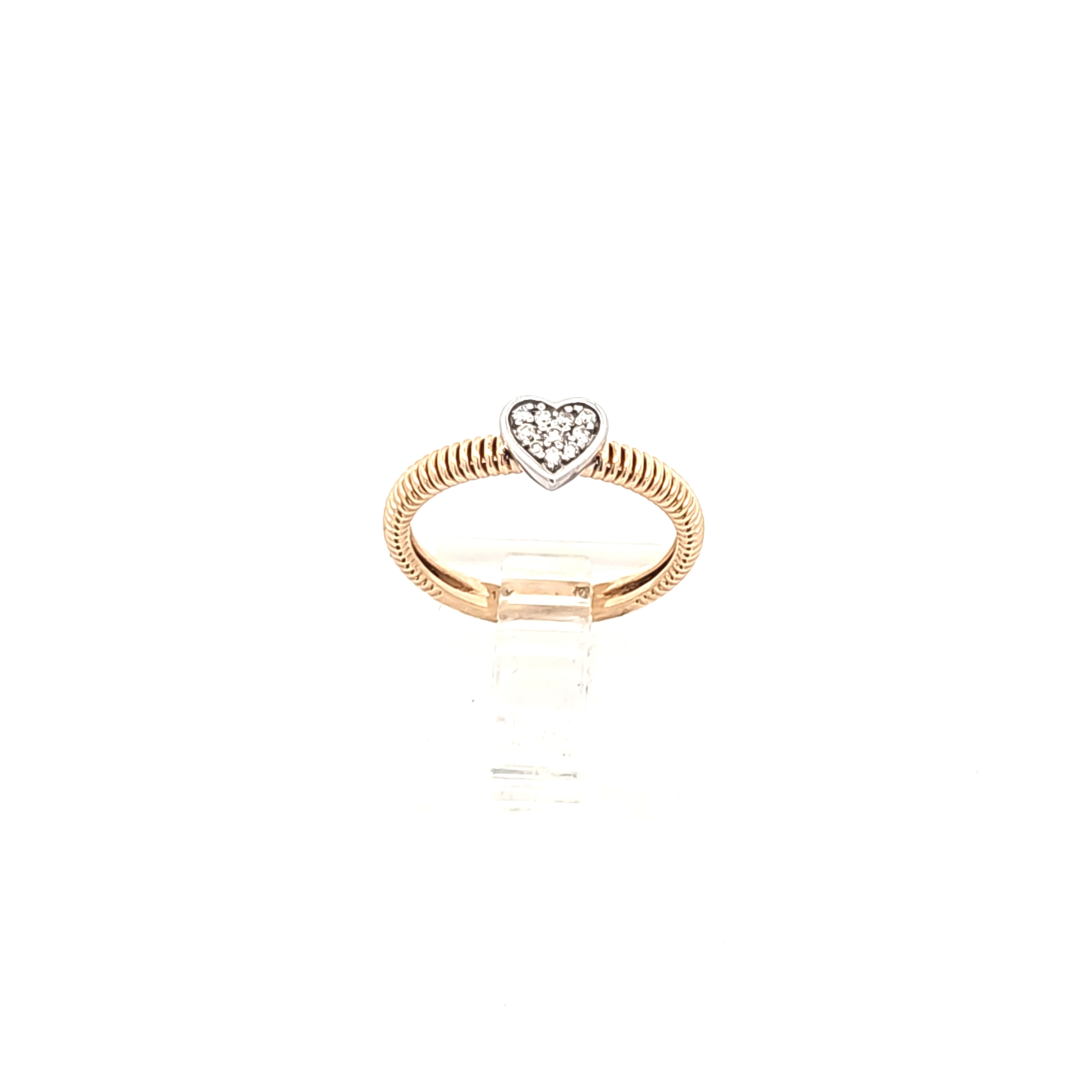 14K Two Tone Gold Diamond Ring 11410073| Shin Brothers