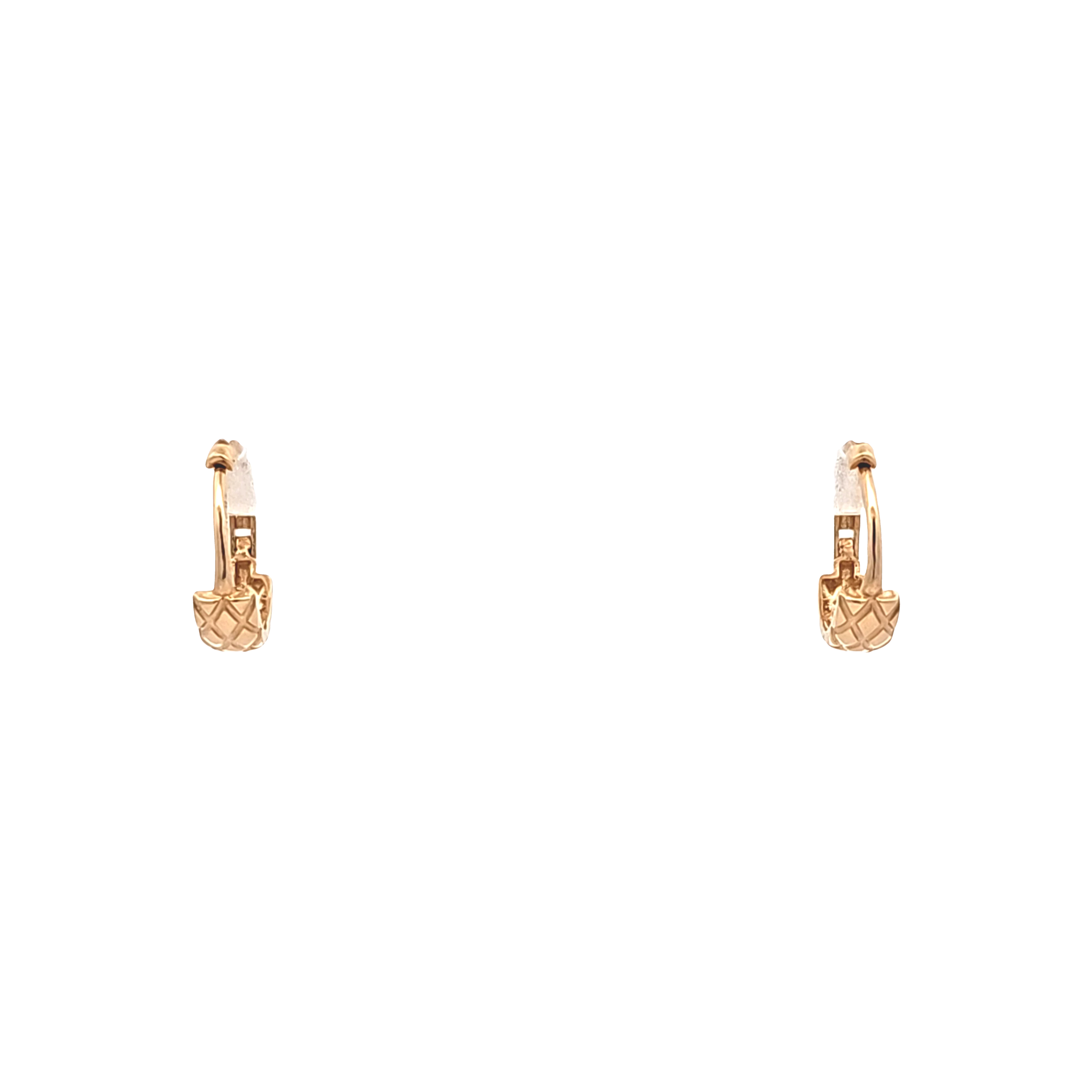 14K Yellow Gold Plain Huggies Earrings 40003451 | Shin Brothers
