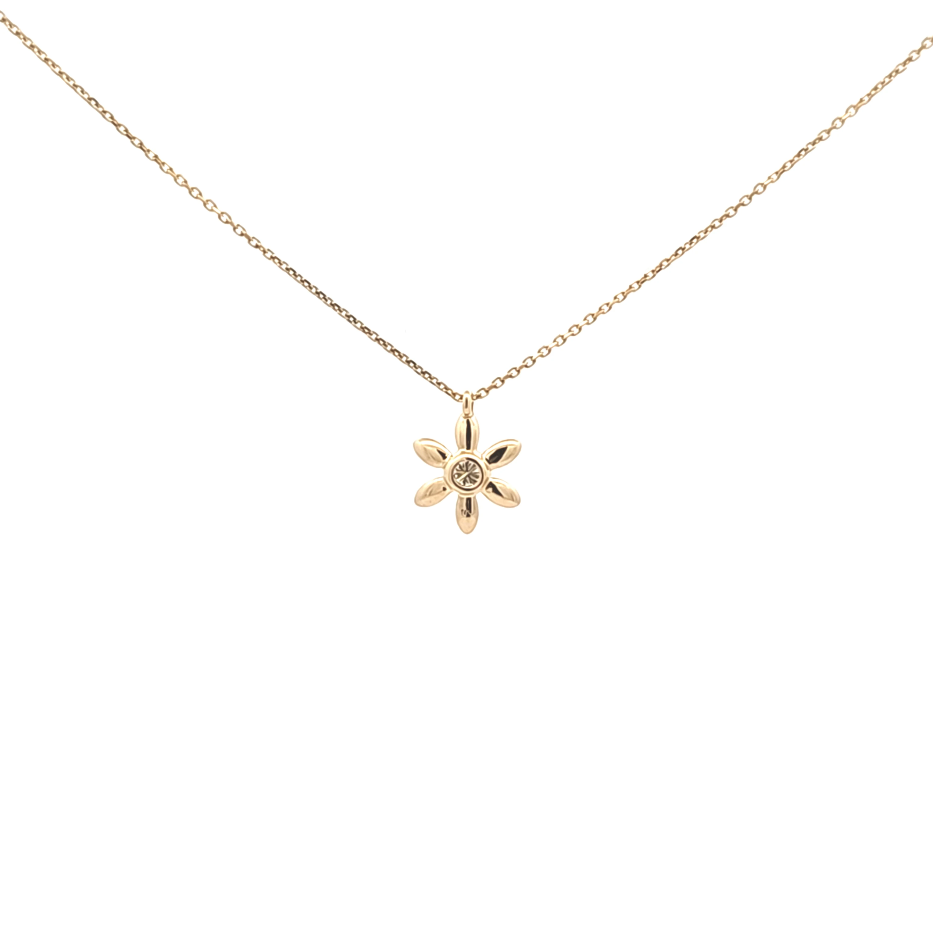 14K Yellow Gold 18" Diamond Star Necklace 31001349 | Shin Brothers*