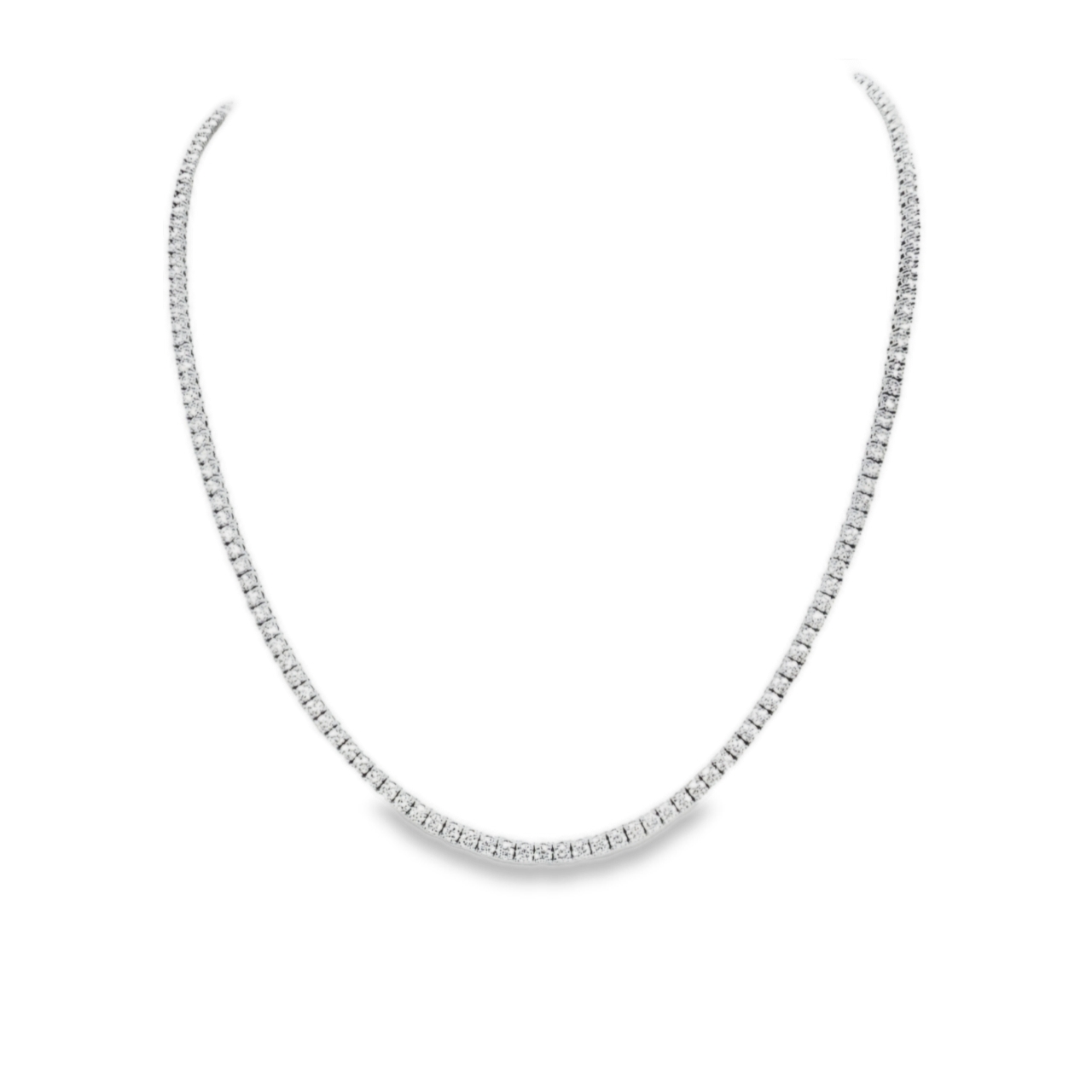 14K White Gold Lab Grown Diamond Tennis Necklace 31410021 | Shin Brothers**
