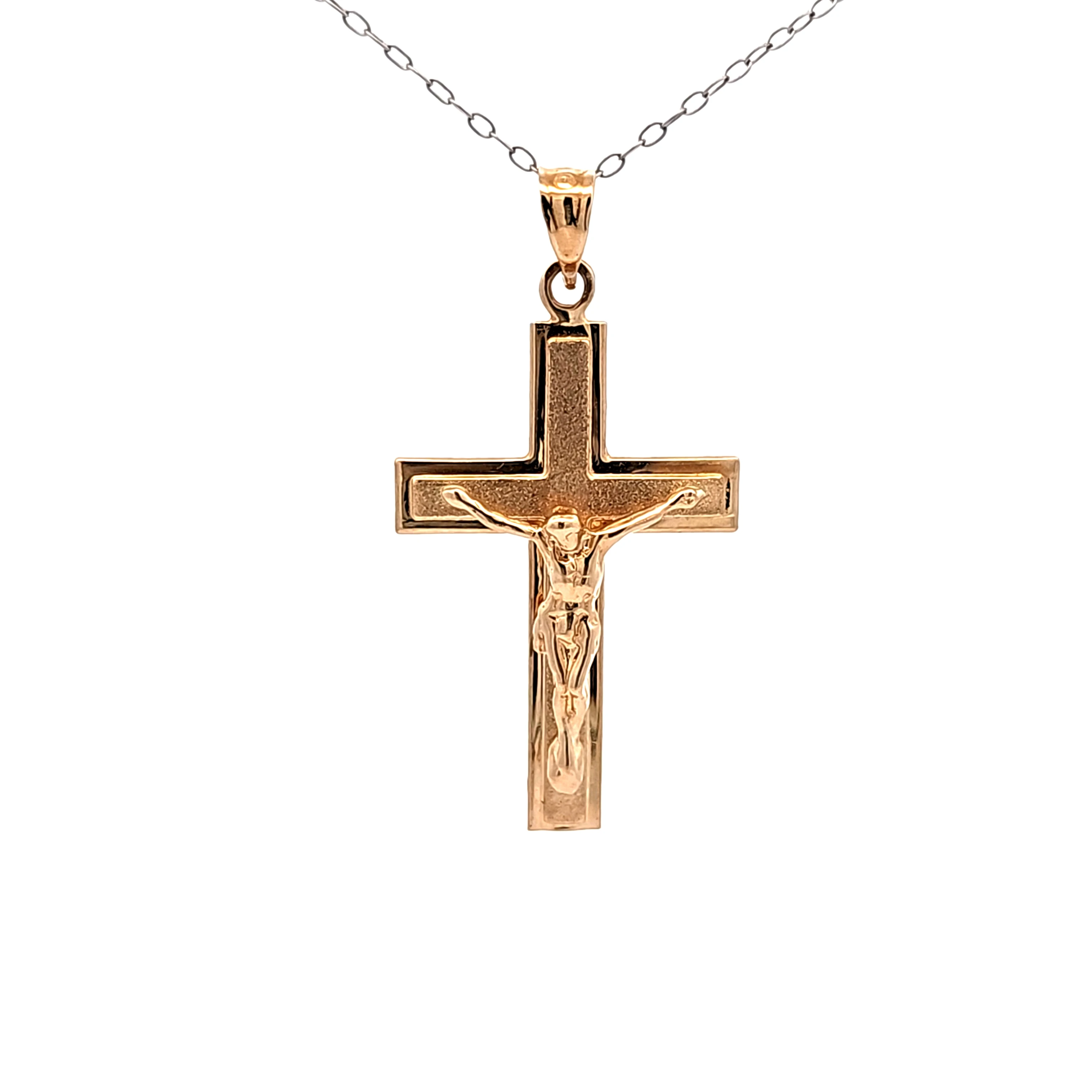 14K Yellow Gold Crucifix Pendant 50004442 | Shin Brothers