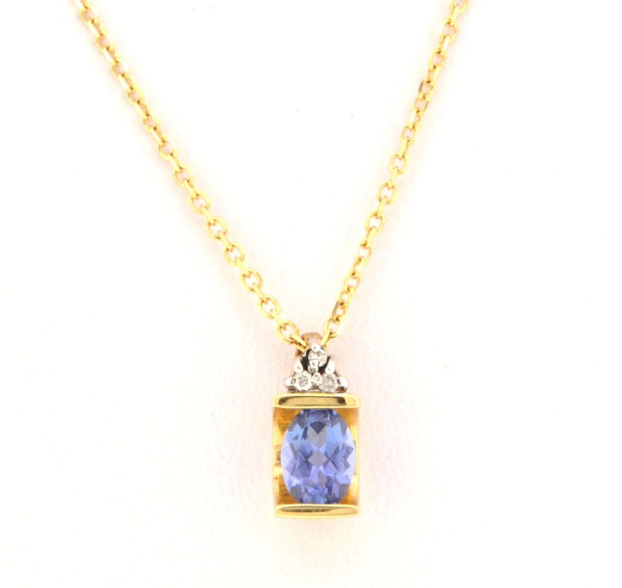 14K Yellow Gold Tanzanite Diamond Charm 52000048 | Shin Brothers* 14K Yellow Gold Tanzanite Diamond Charm 52000048 | Shin Brothers*