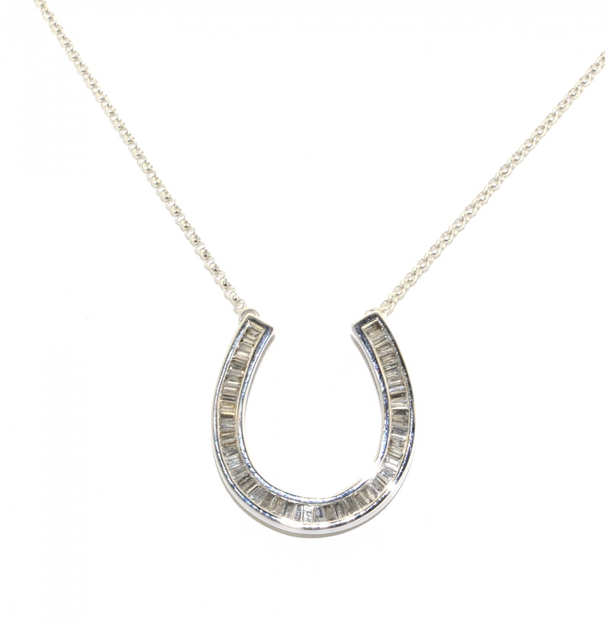 31000234 14K White Gold Horseshoe Necklace 31000234 14K White Gold Horseshoe Necklace