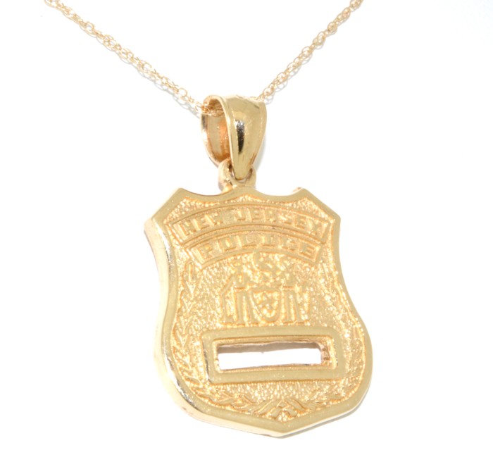 14K Yellow Gold NJ Police Charm 50000288 | Shin Brothers 14K Yellow Gold NJ Police Charm 50000288 | Shin Brothers