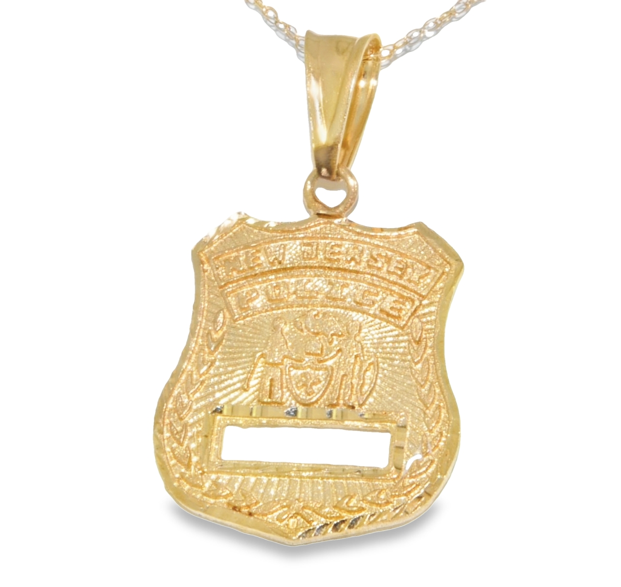 14K Yellow Gold NJ Police Charm 50000286  | Shin Brothers