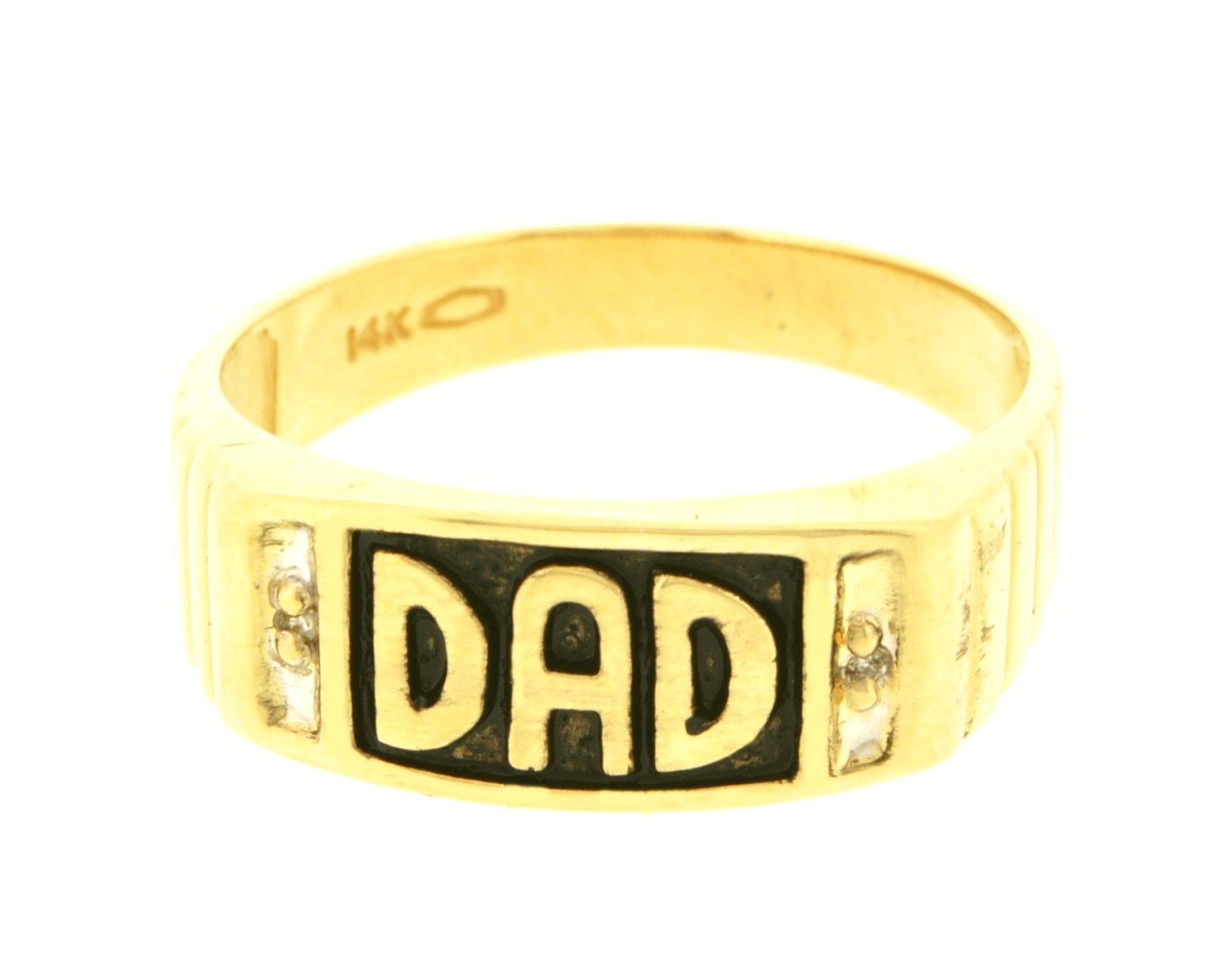 14K Yellow Gold Dad Ring With Onyx | Shin Brothers* 10016222 14K Yellow Gold Dad Ring With Onyx | Shin Brothers* 10016222